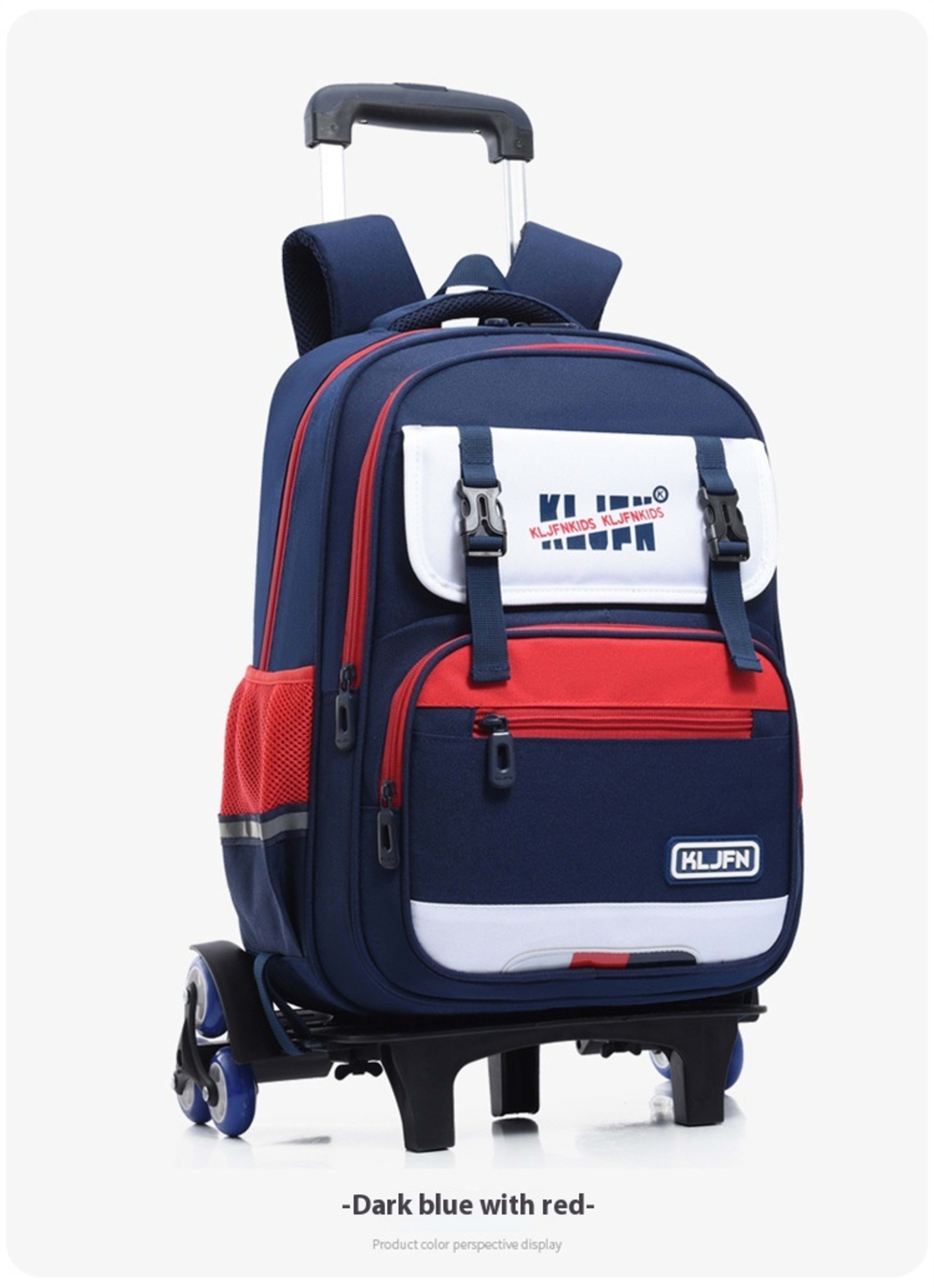 Children's Trolley Lightweight Shoulder Pad Wear-resistant Large Capacity Spine Protection Backpack Waterproof 12