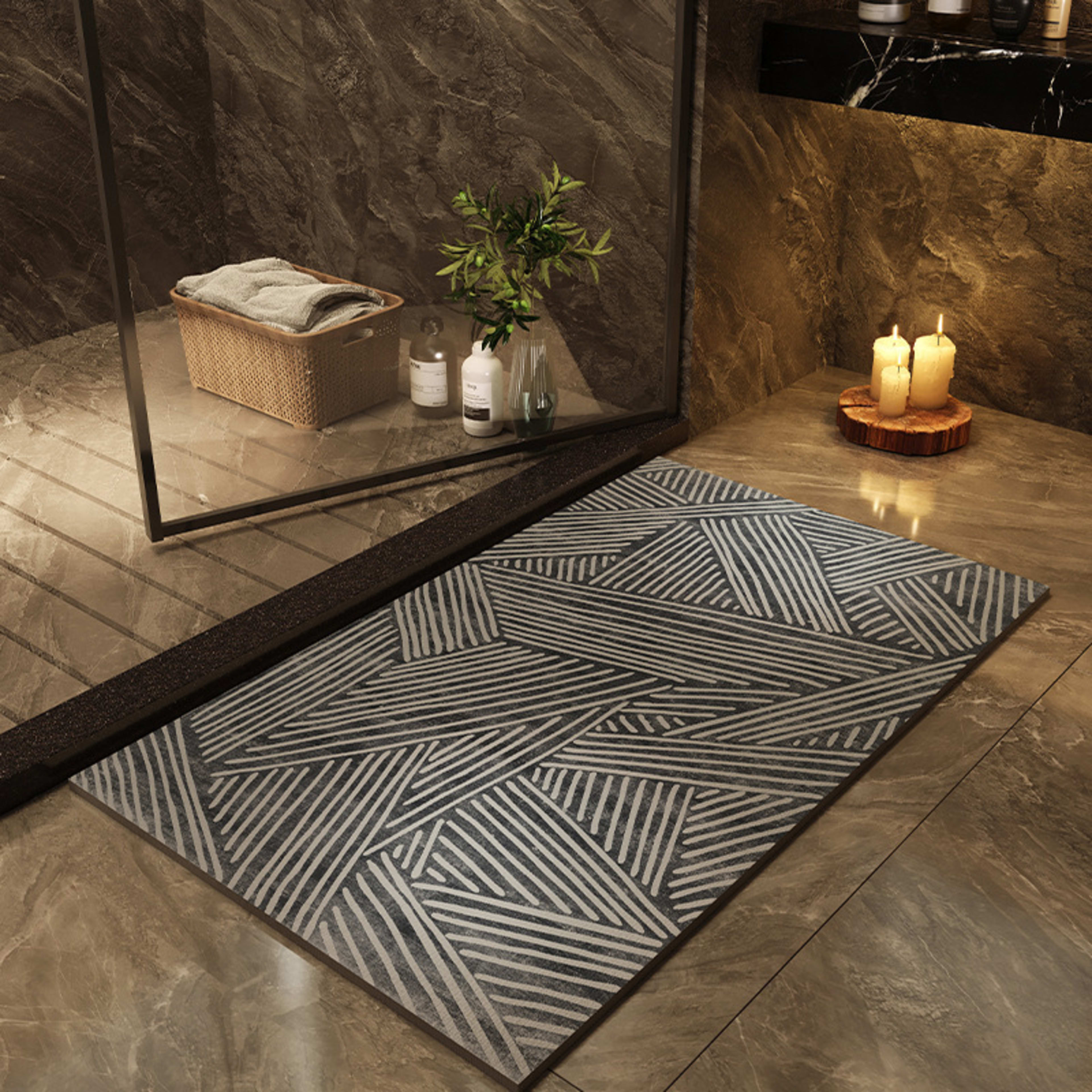 Printed Quick-drying Water-absorbent Bathroom Floor Mat 13