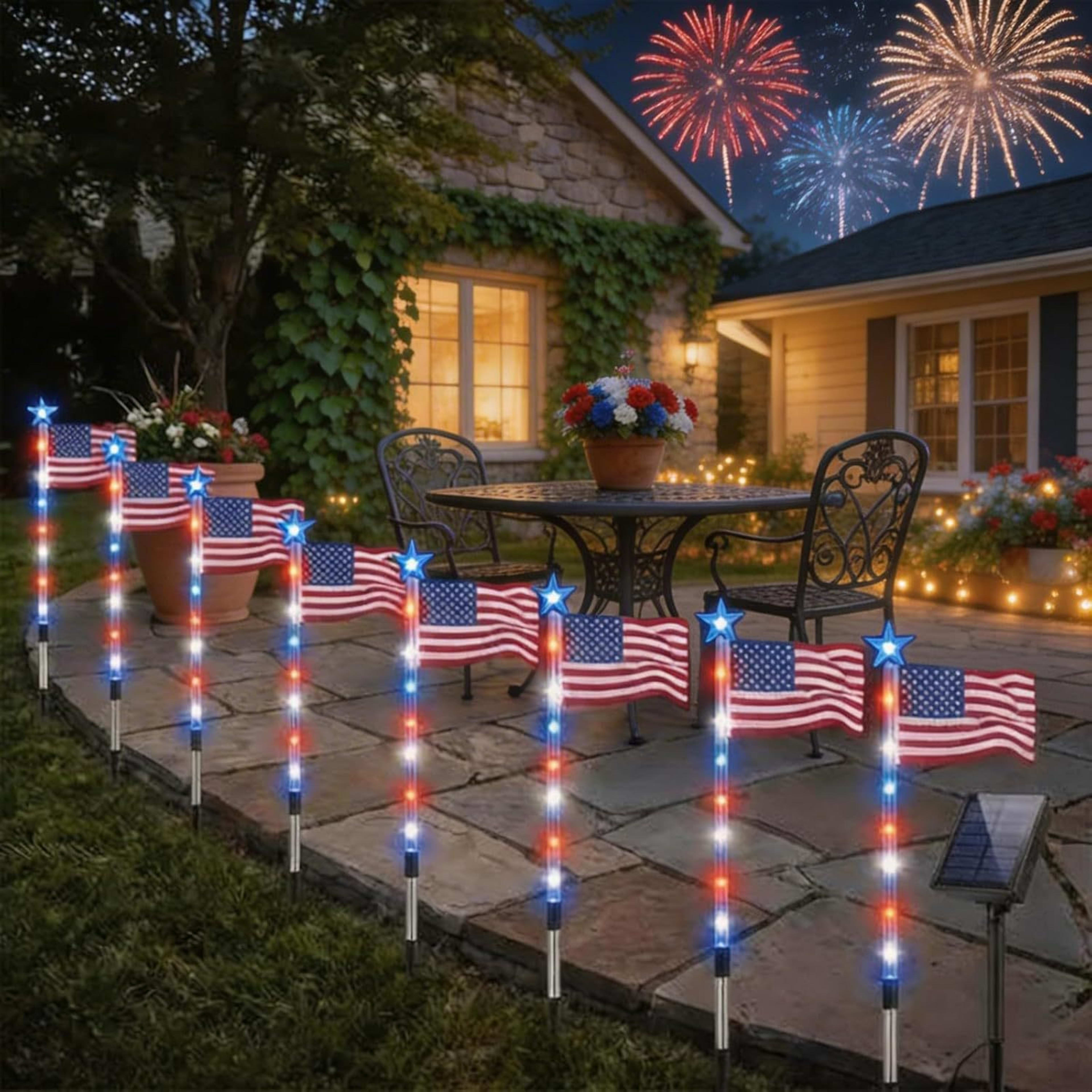 LED Solar-Powered National Flag For Outdoor Courtyards And Villas 1