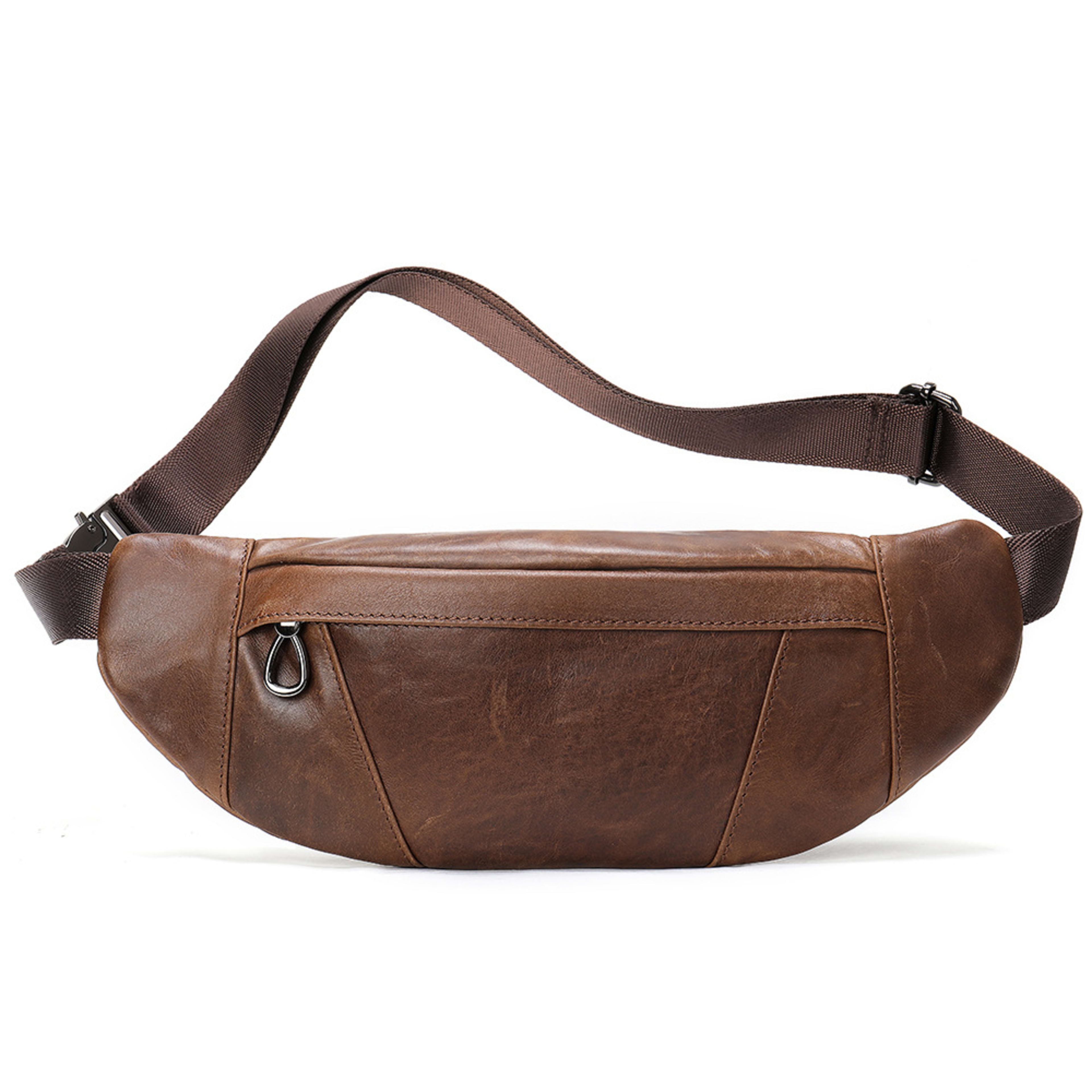 High-end Full-grain Leather Chest Bag 2