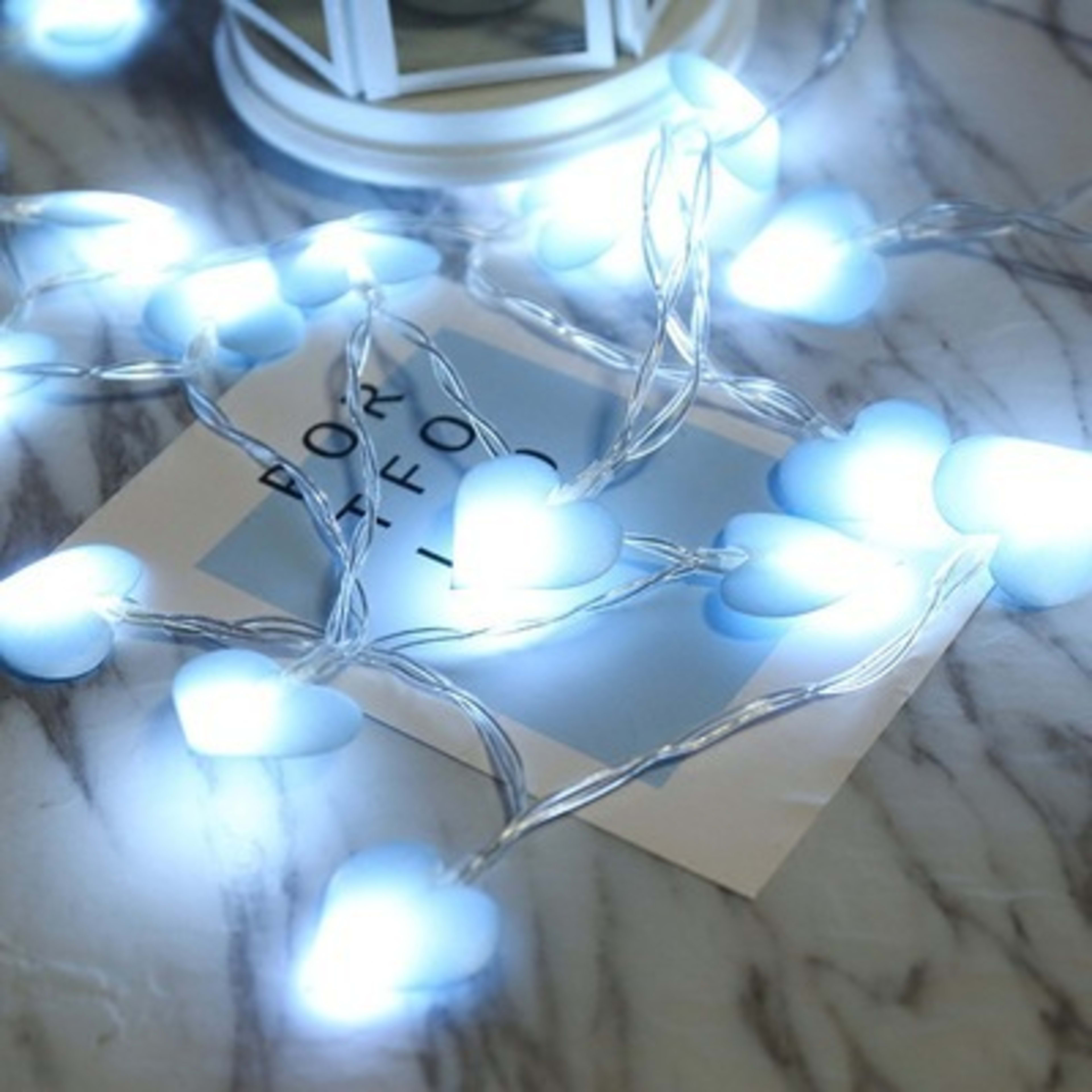 Fabric Love Lighting Chain Decorative Heart-shaped Romantic 3