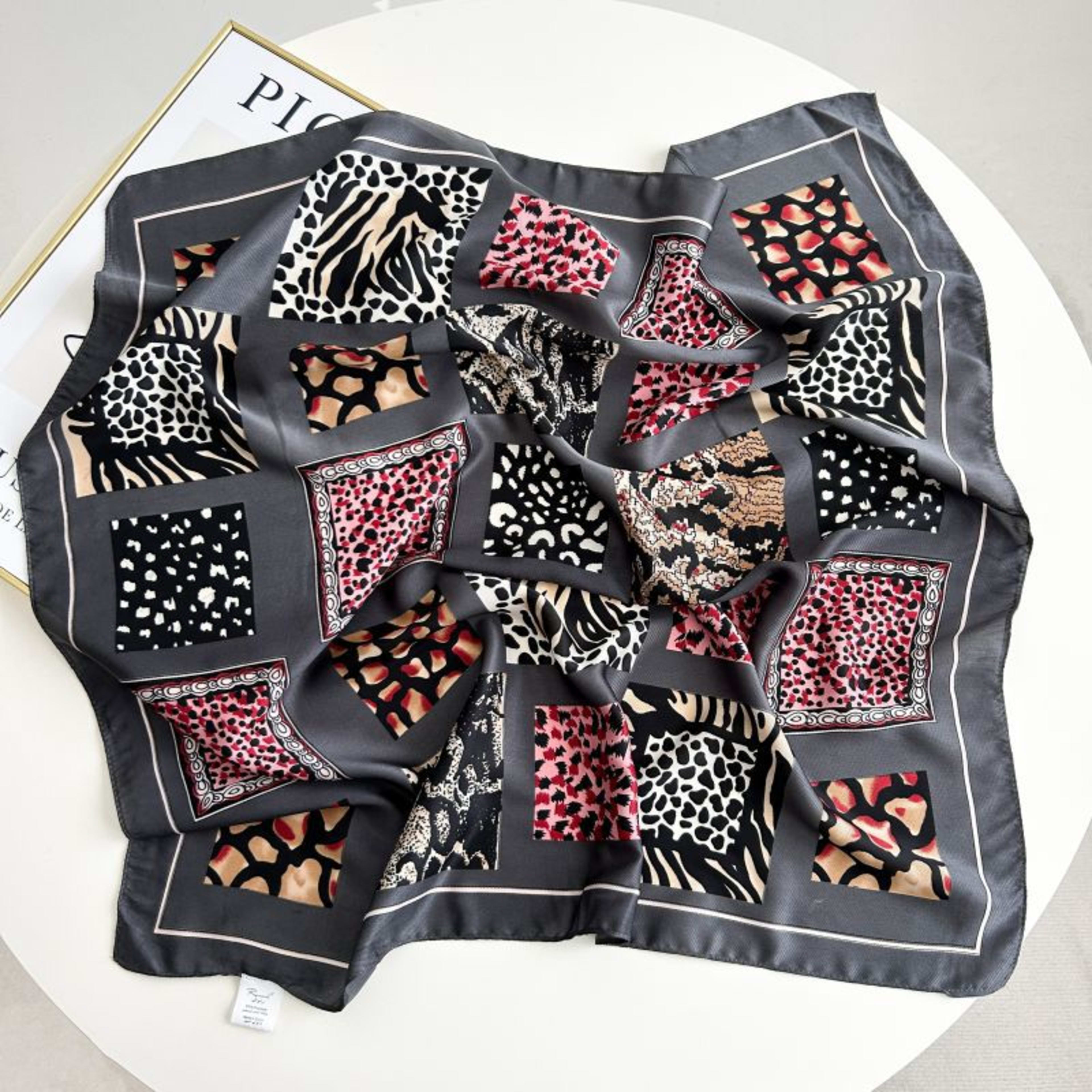 New High-end Twill Silk-look Square Scarf 60