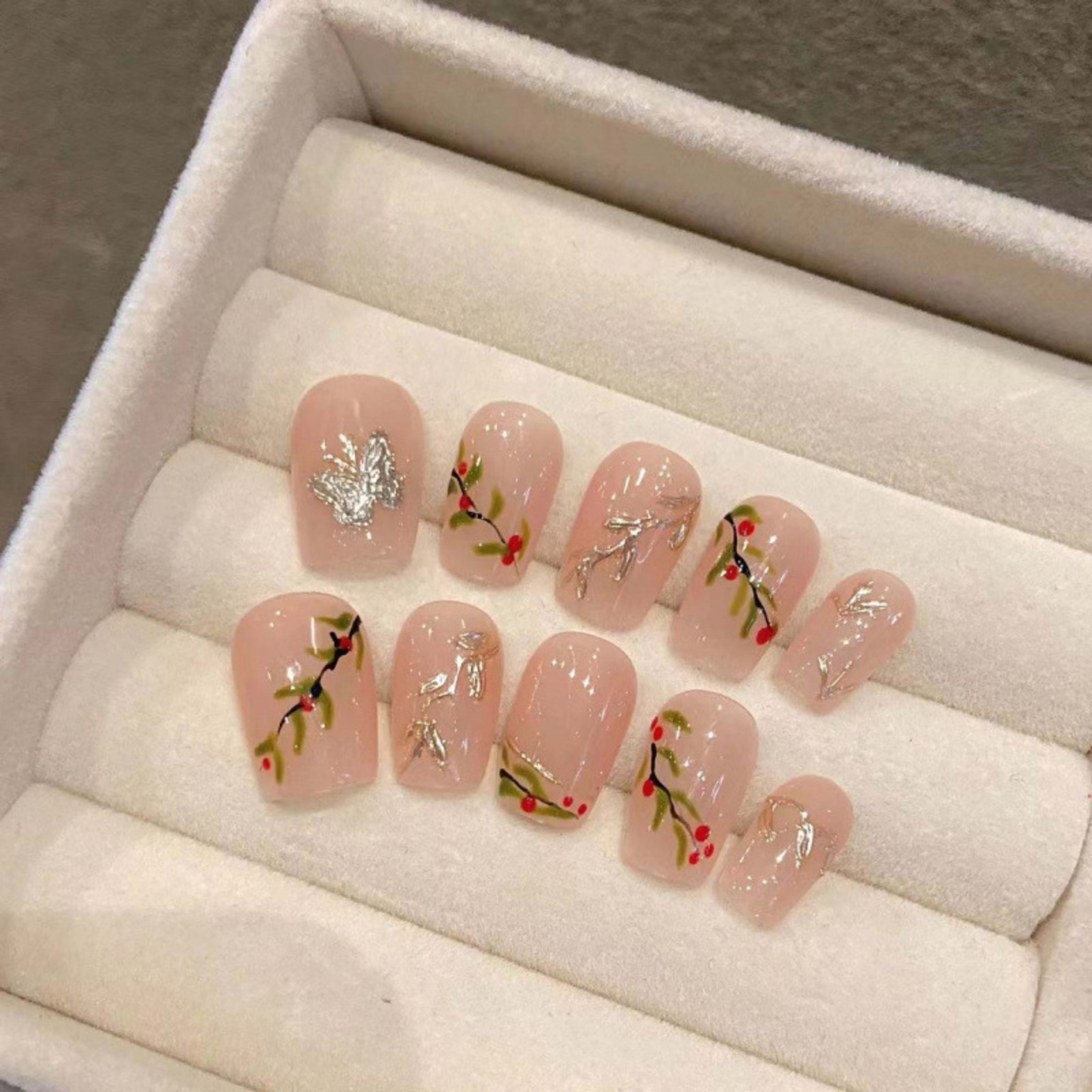 Nail Art Spring Little Flowers Summer Vibe Wearable Fake Nails 12