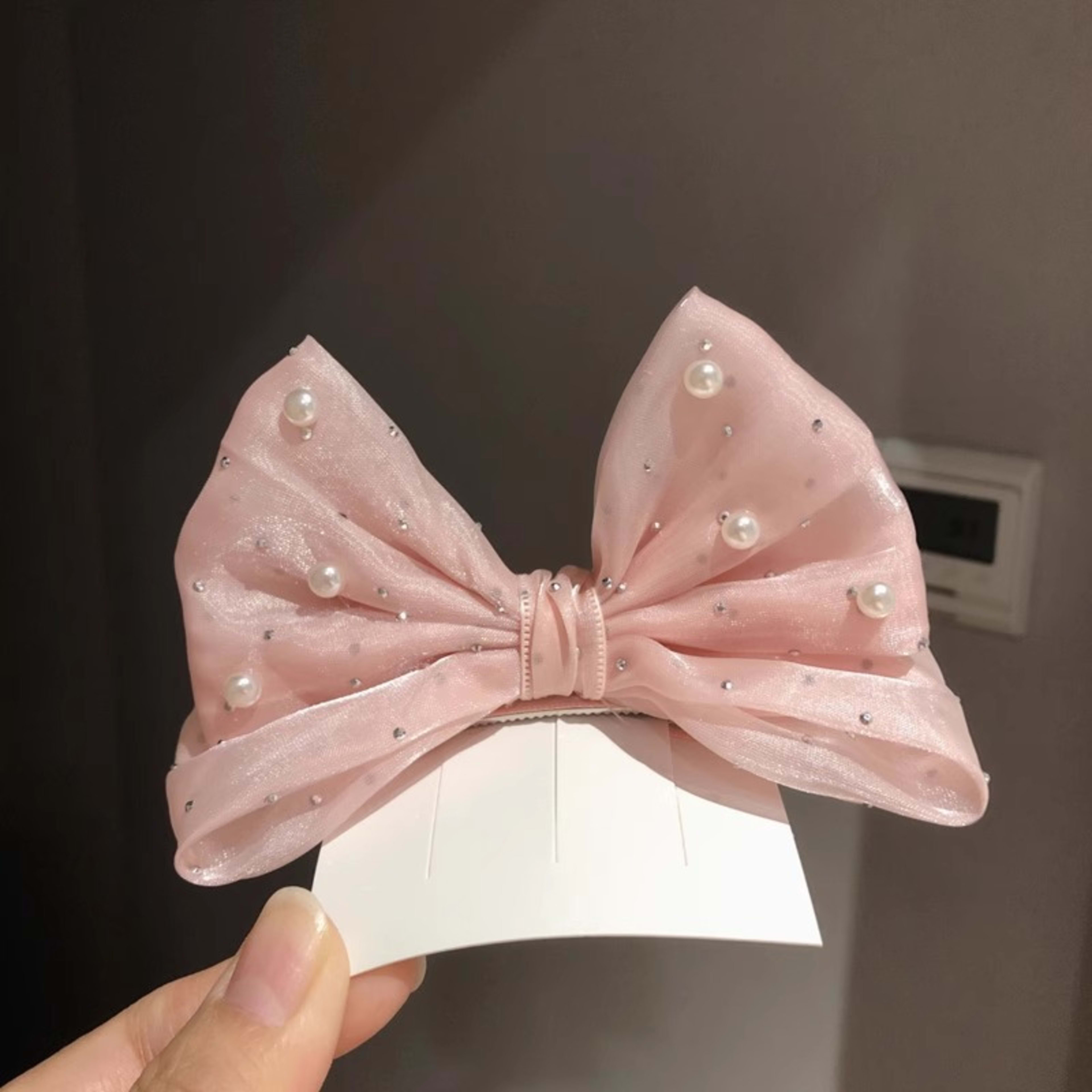 SpringSummer Kids Hair Clip With Three-Dimensional Pearl Big Bow 4