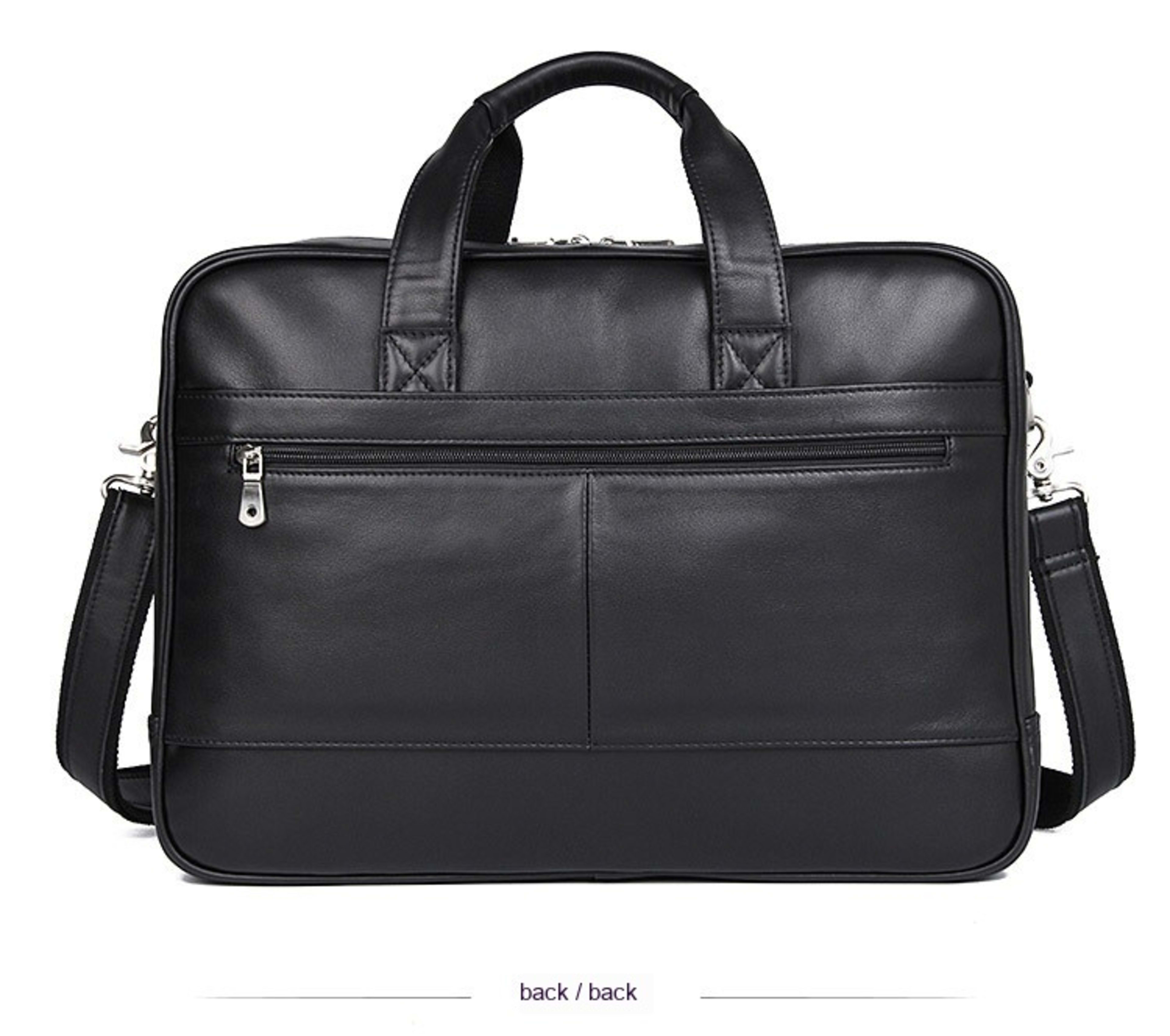 Leather Handbag Briefcase Napa Leather Comfortable Texture Men's Real-leather Bag 13