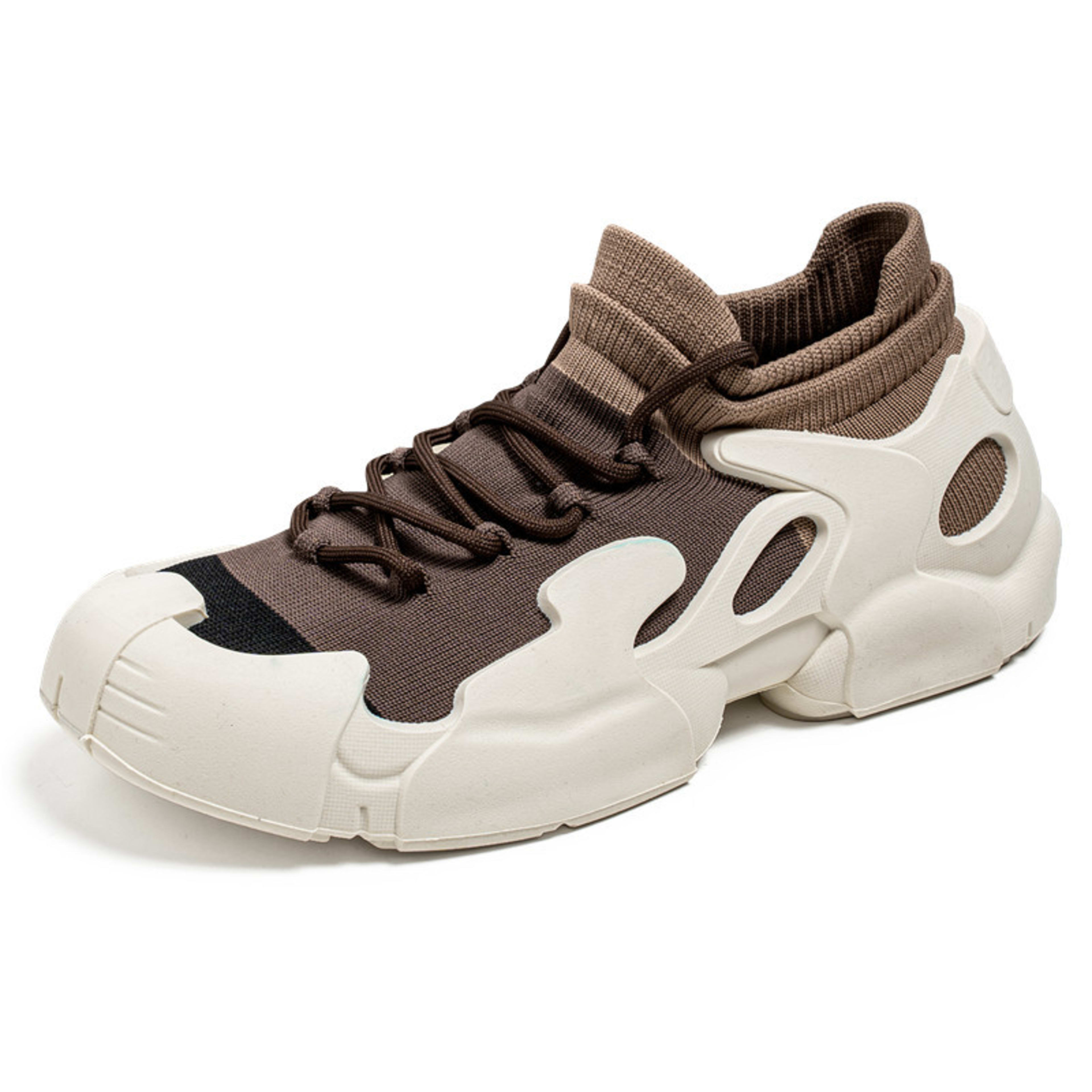 Breathable Fly Woven Mesh Lace-up Platform Sports Mesh Shoes 3