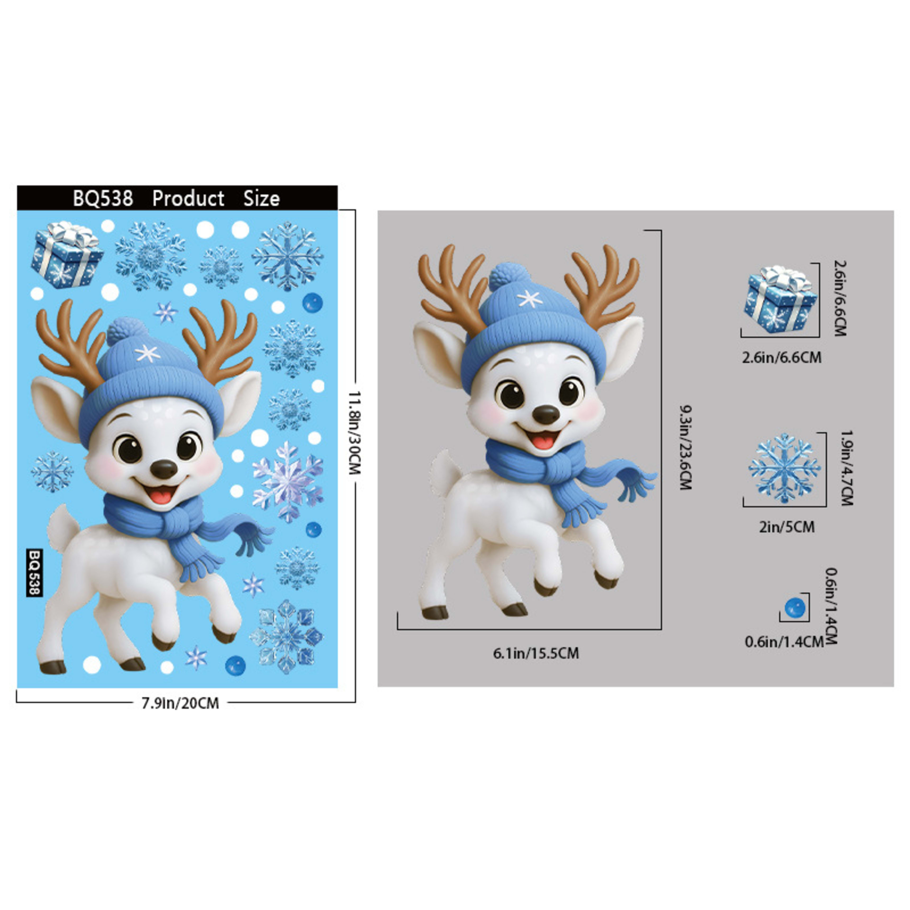 Christmas Party Decorative Creative Glass Sticker 10