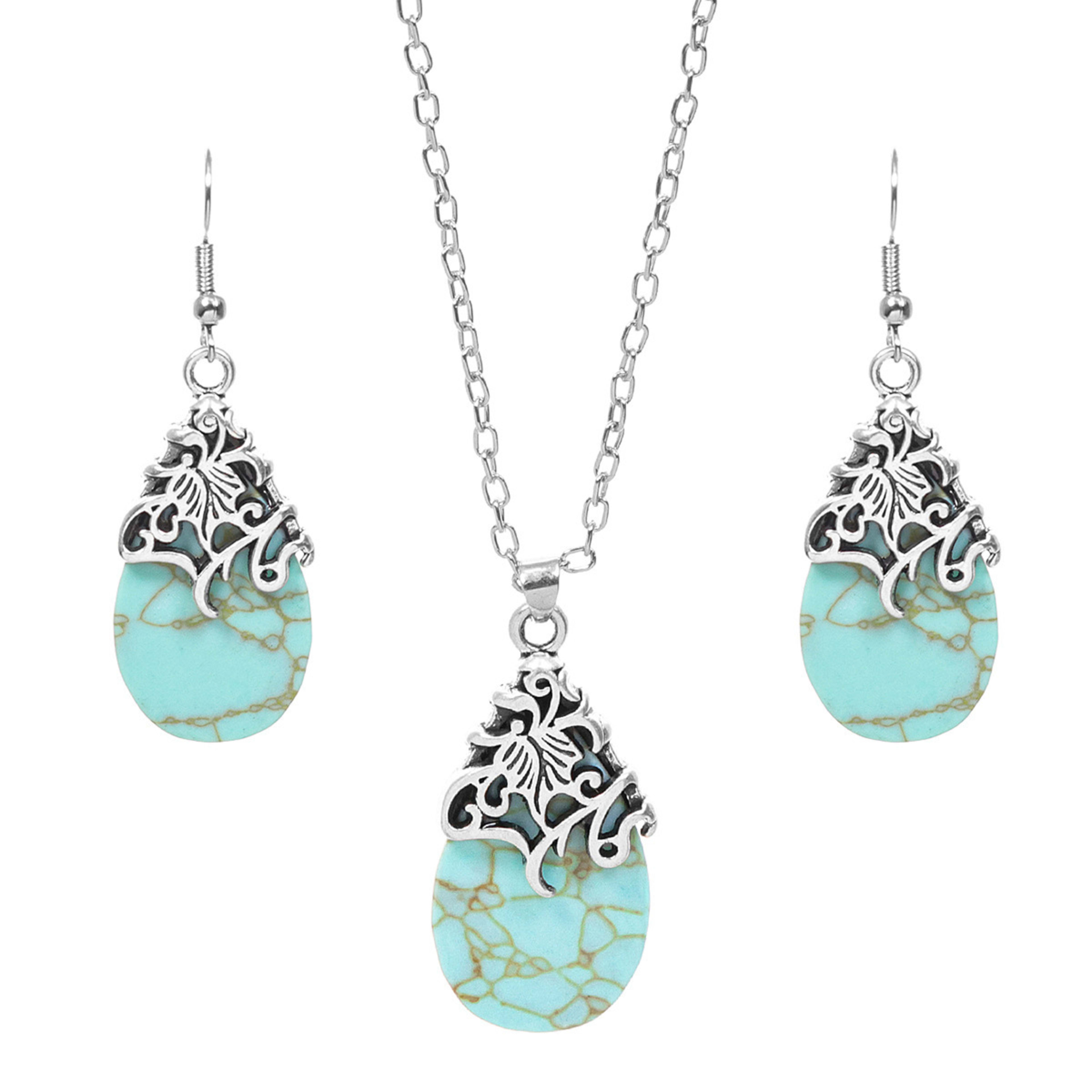 New Vintage Earrings Necklace Exquisite Fashion Necklace Bohemian Party Accessories 2