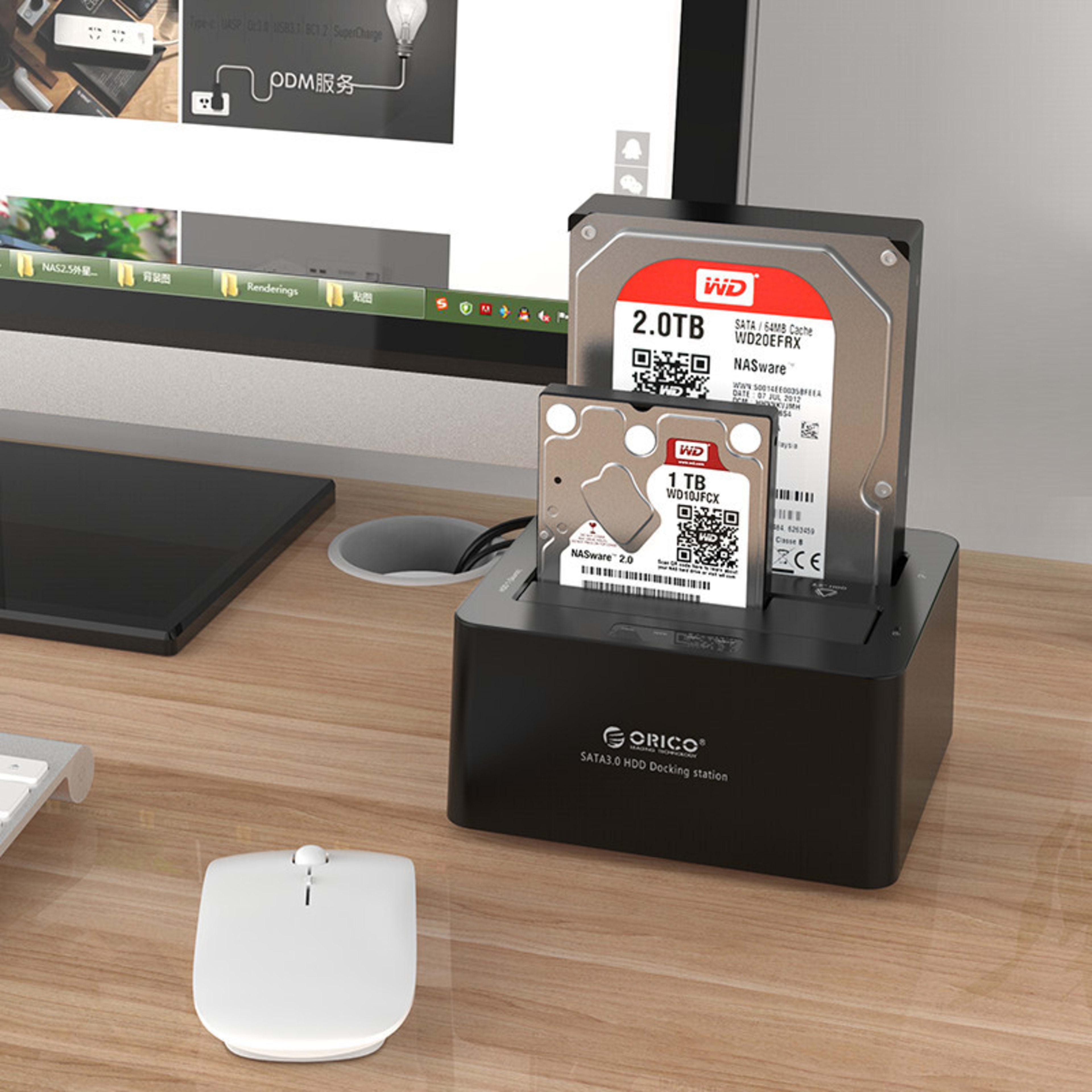 ORICO 6629US3 Dual-disk USB30 Mobile Hard Disk Box Holder Offline Copy Box 2