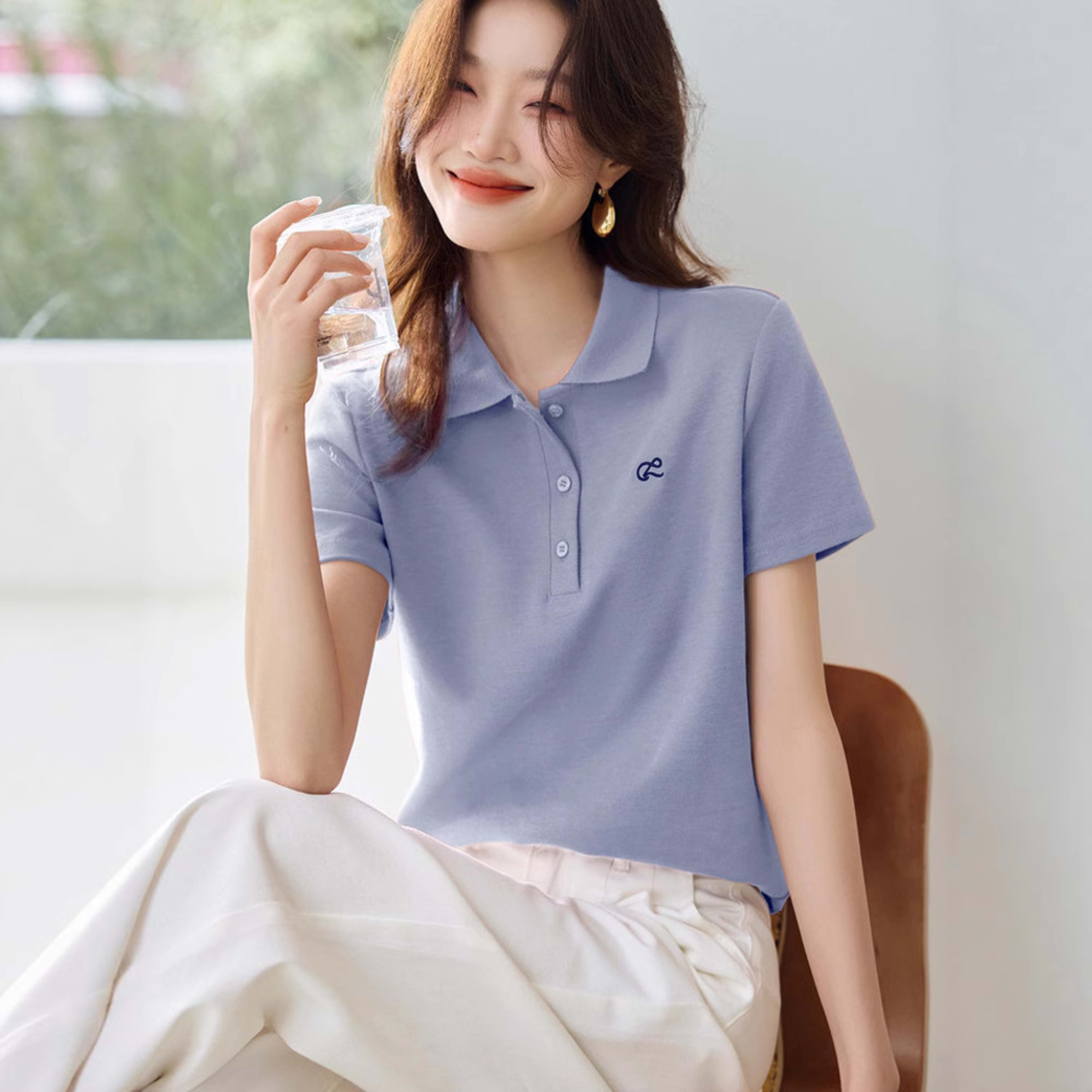 Turn-Down Collar Polo Shirt 2