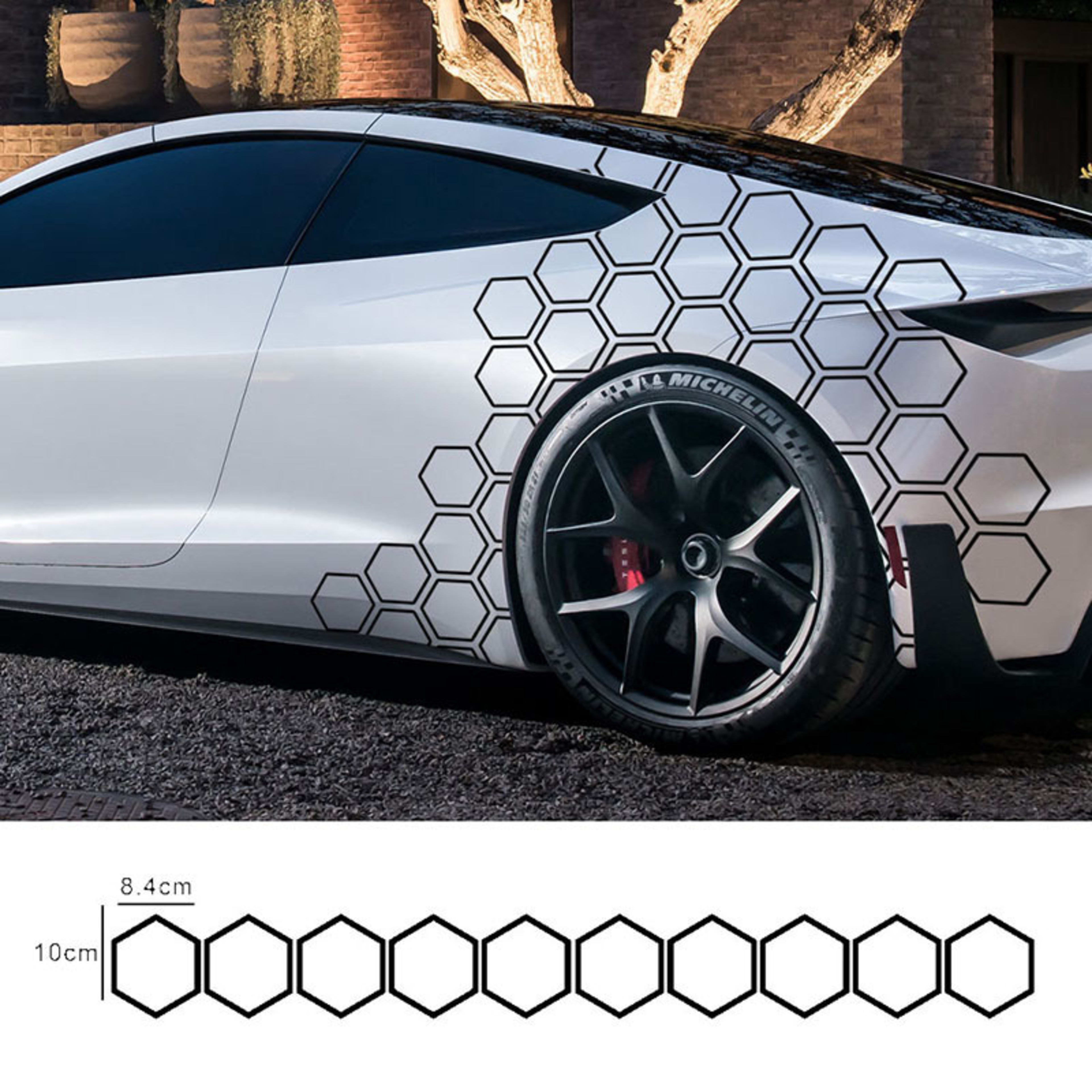 Reflective Car Body Stickers Hexagon Pattern 4