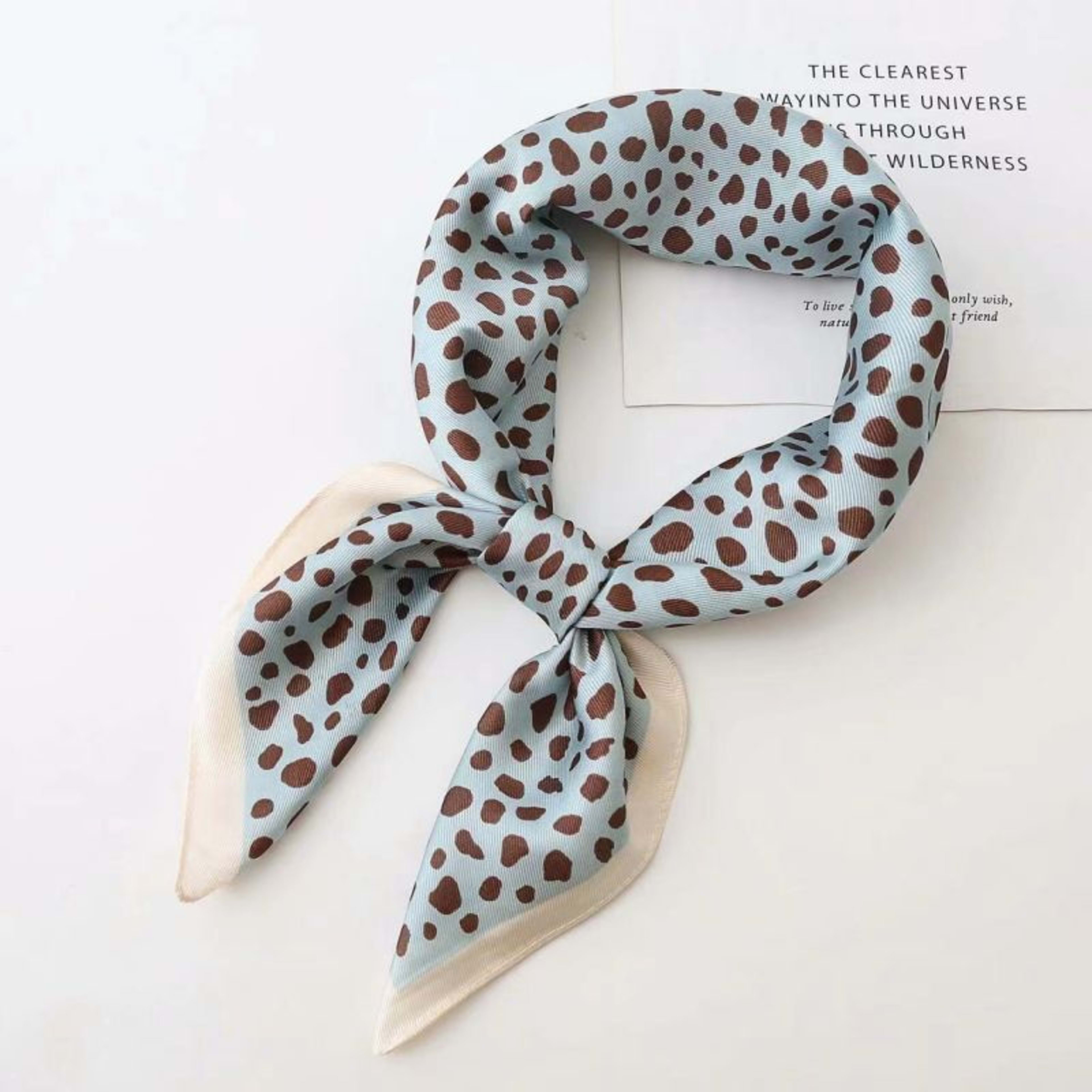New High-end Twill Silk-look Square Scarf 85