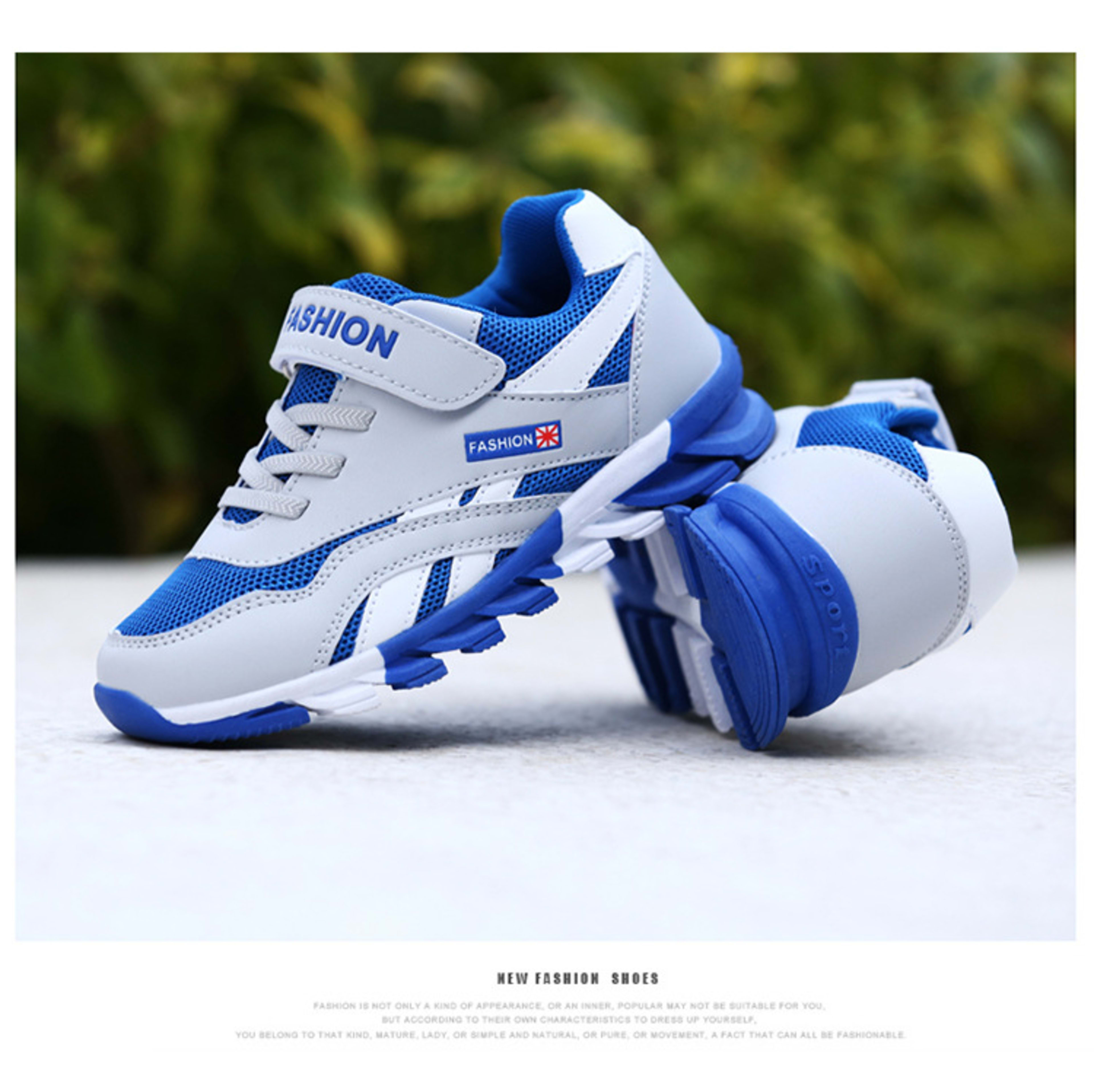 Children's Men's Cotton Magic Sports Large Stickers Running Shoes 8