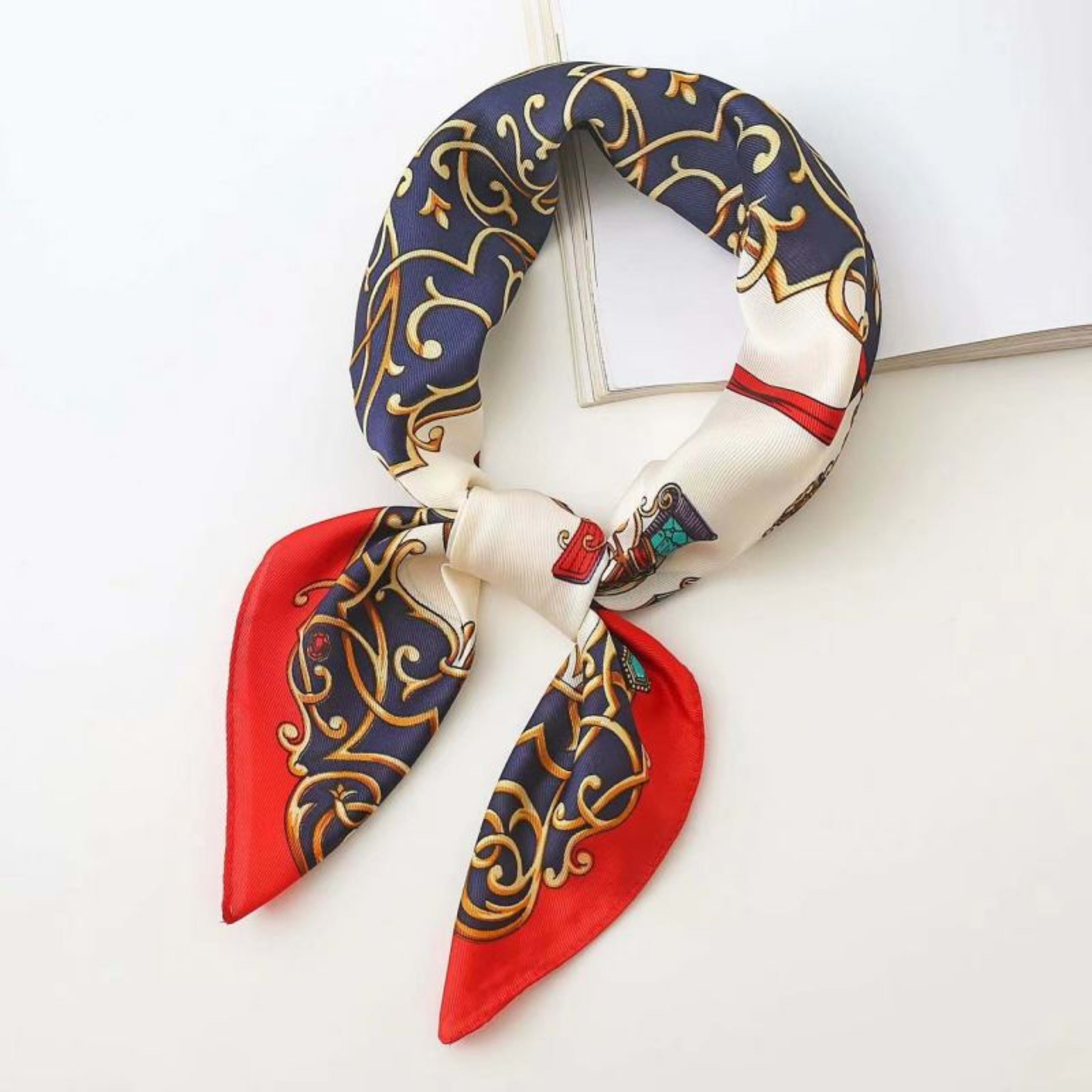 New High-end Twill Silk-look Square Scarf 64