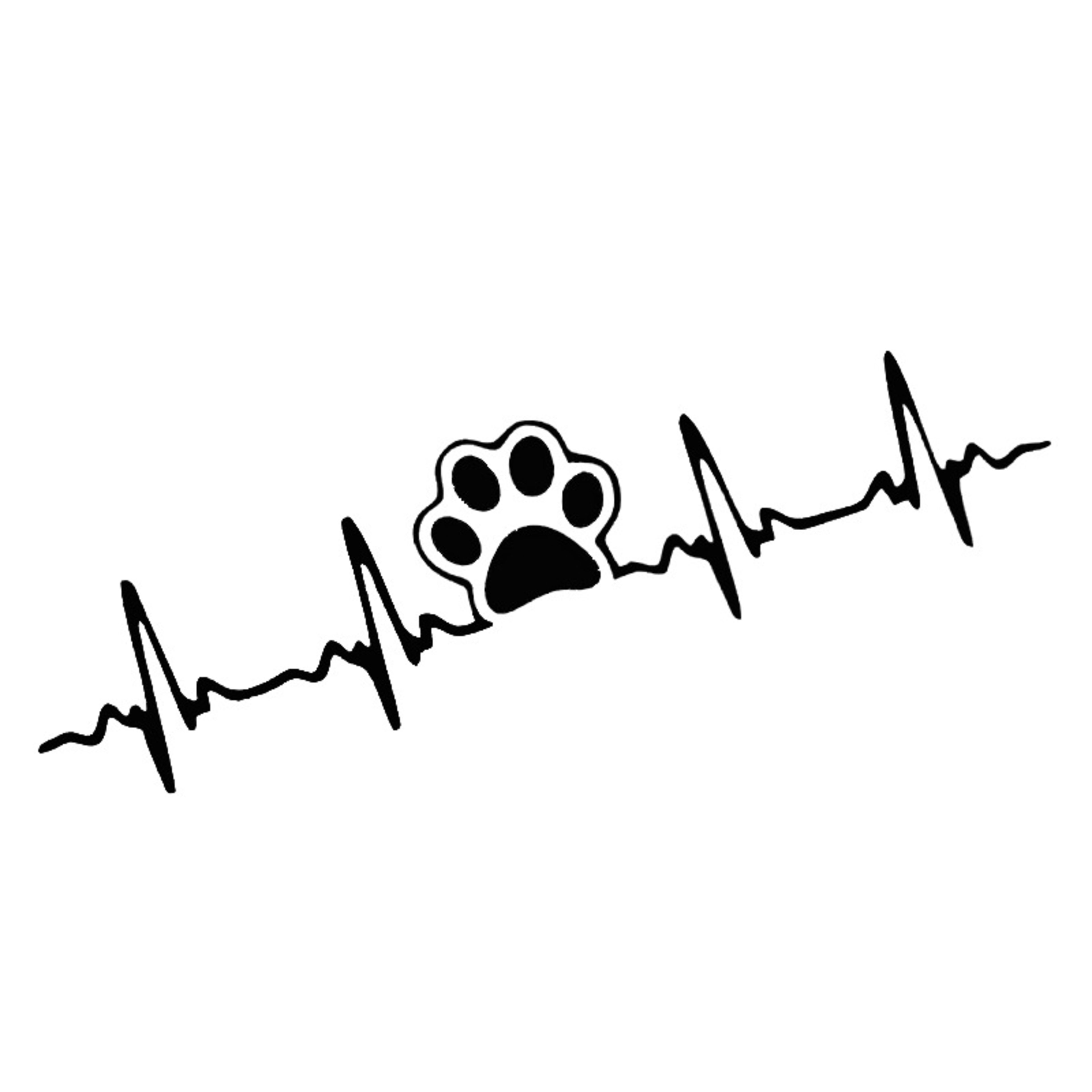 Car ECG Creative Heartbeat Motorcycle Body Bumper Decorative Stickers 3