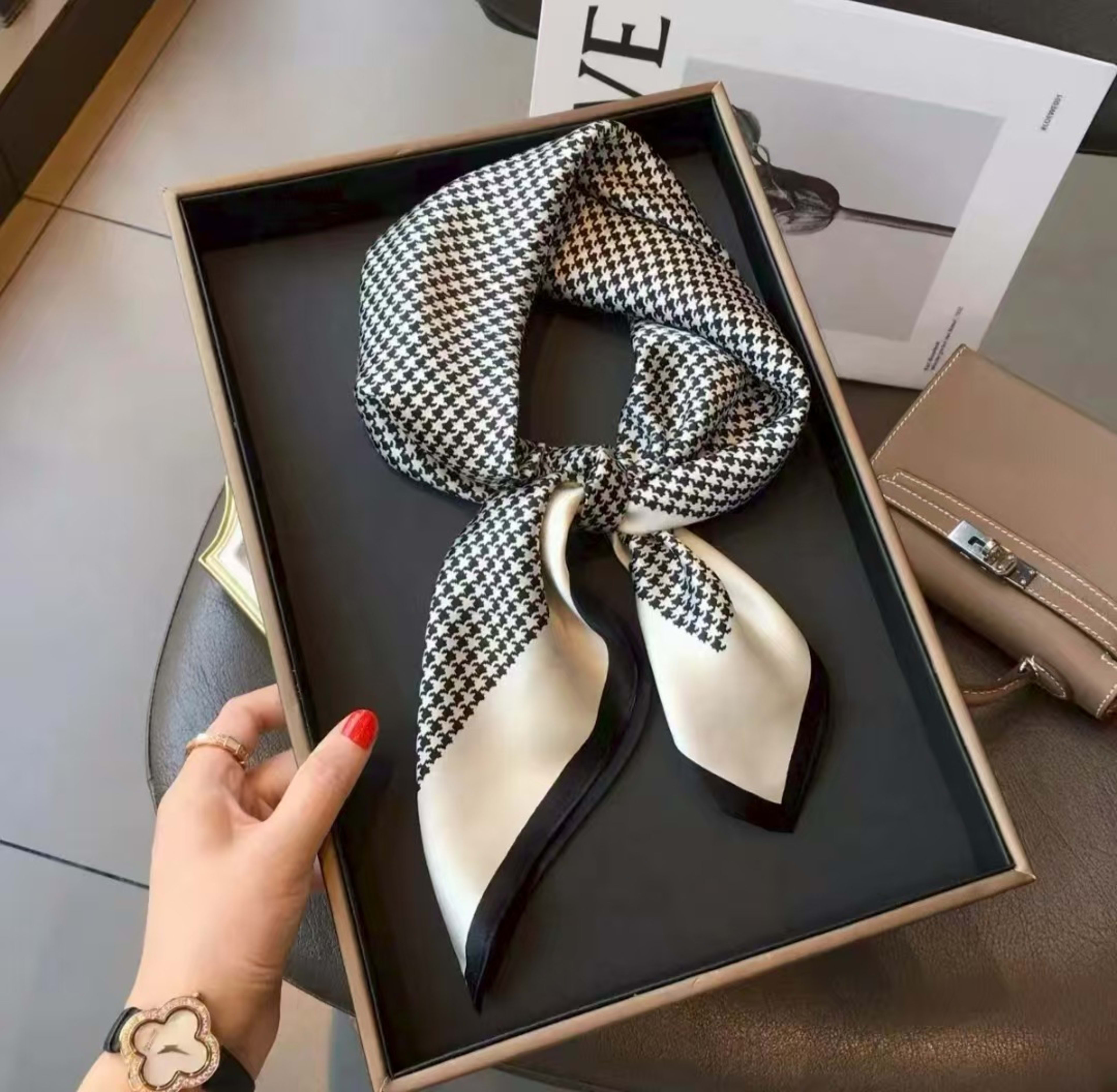 New Womens Versatile Square Silk Scarf 4