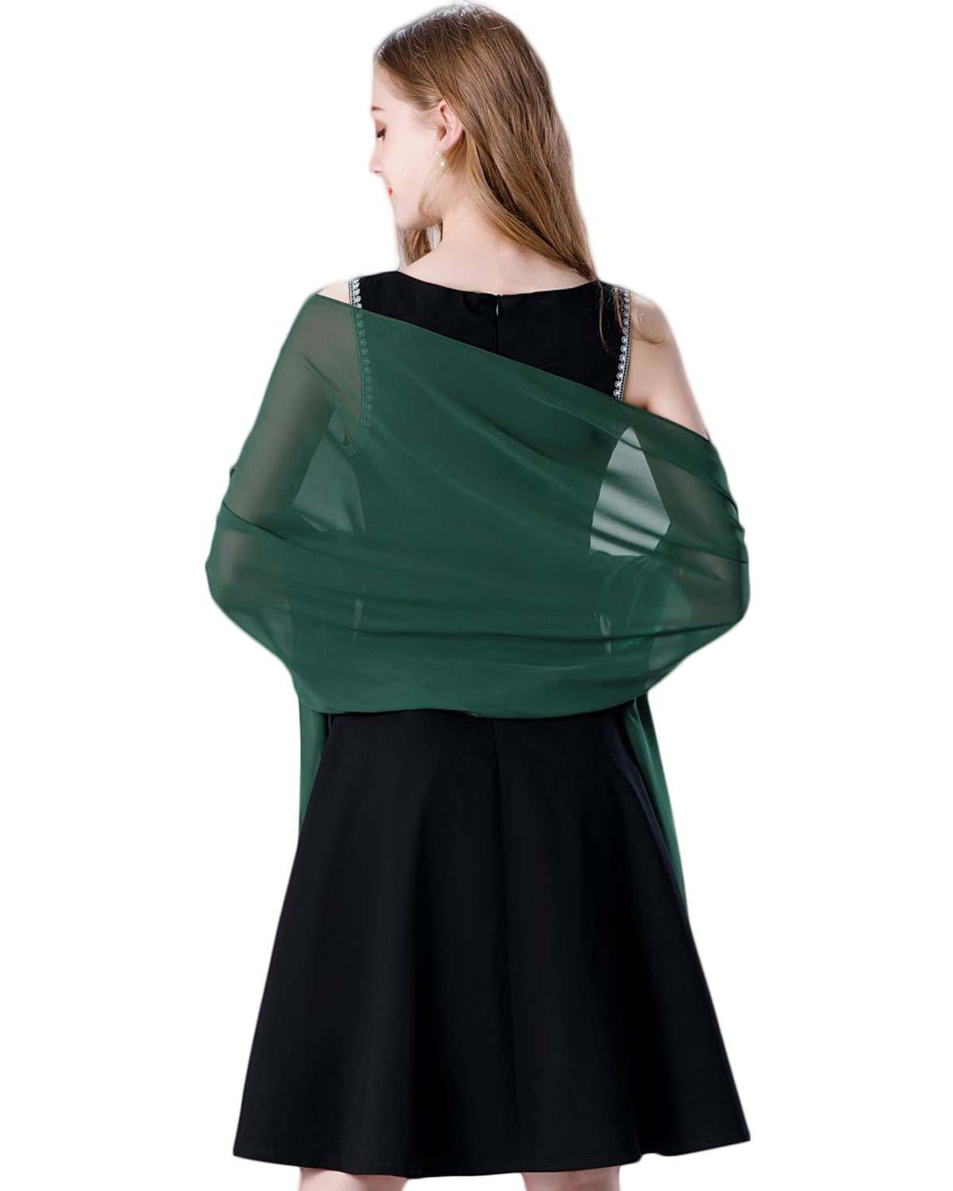 Chiffon Scarf - Lightweight Evening Gown Accessory Wedding Shawl for Women 38
