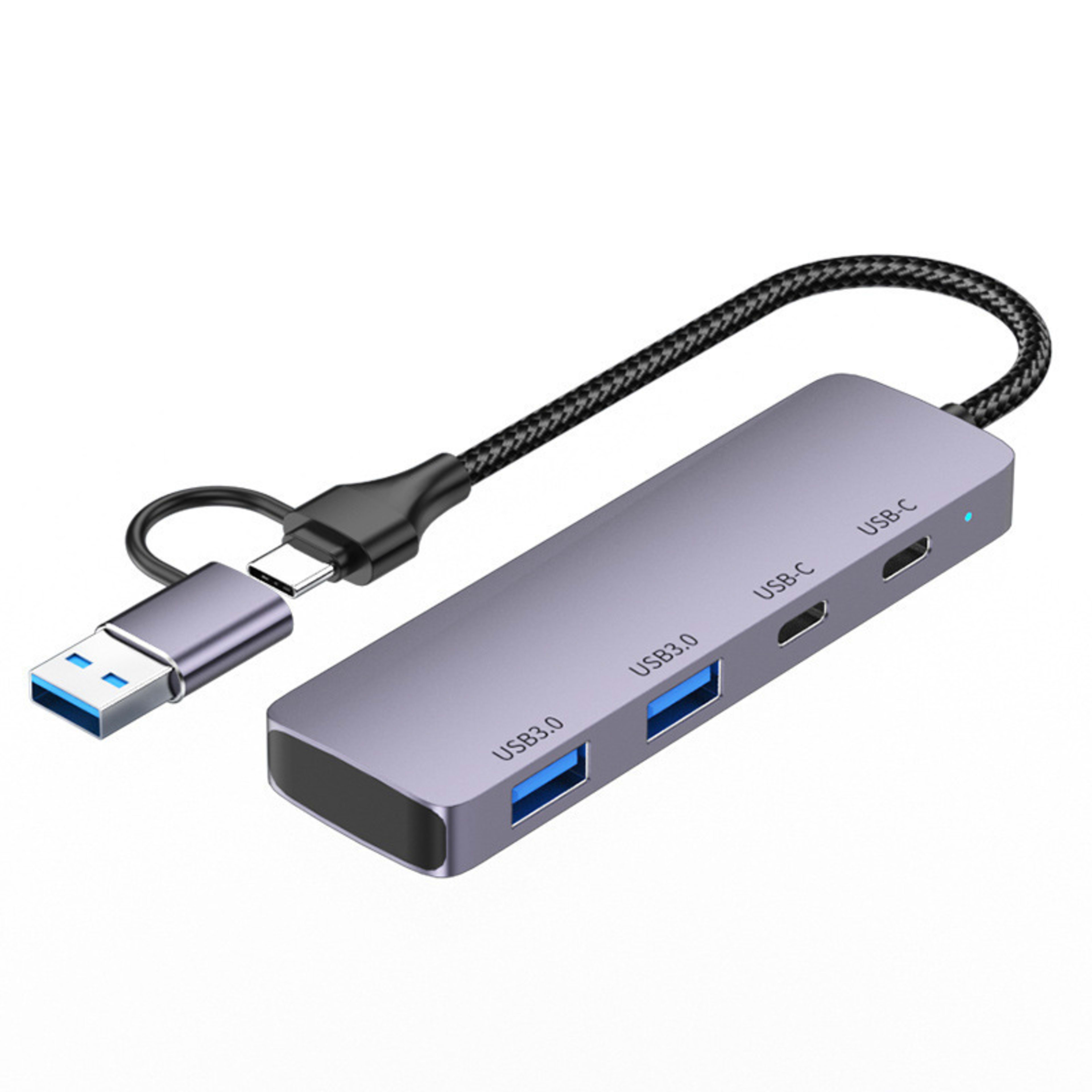 Portable Household Use Dual-function USB 3.0 Hub 4