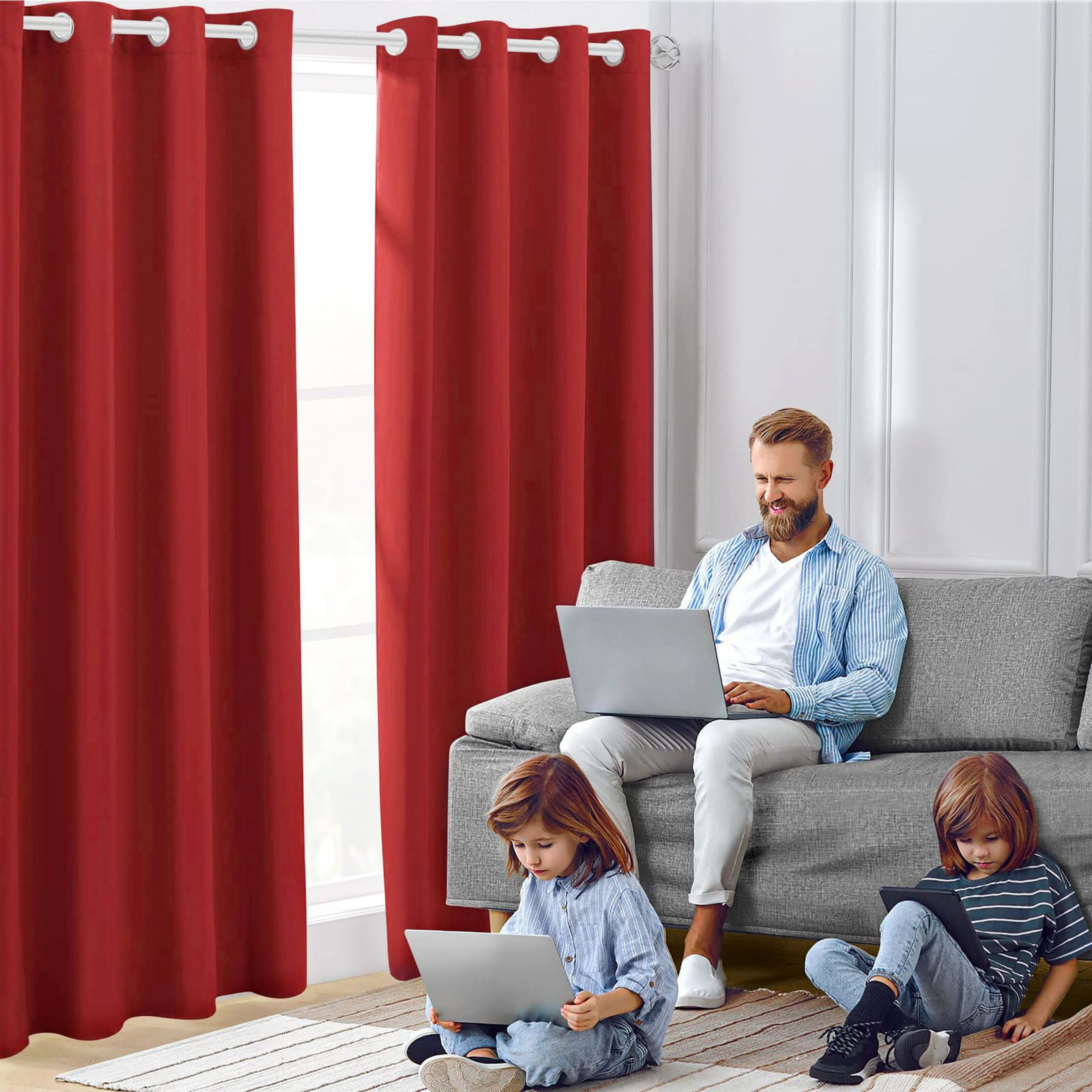 Amazon Cross-border Curtain Thickened Non-glossy Fabric Curtain Sun-blocking Heat-insulating Shade Wholesale Modern Mini 13