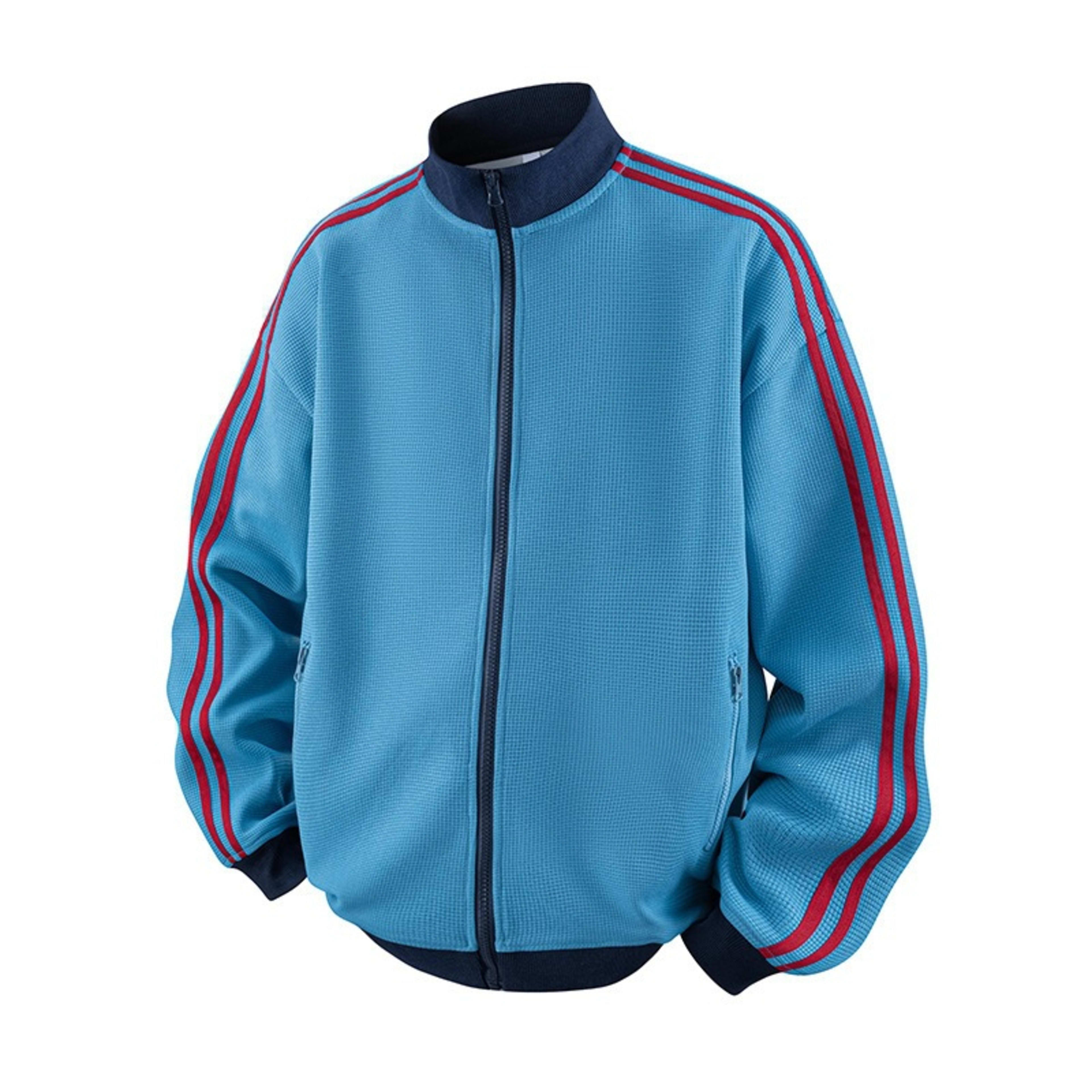 Striped Stand-Neck Preppy-Style Casual Sports Retro Jacket 3