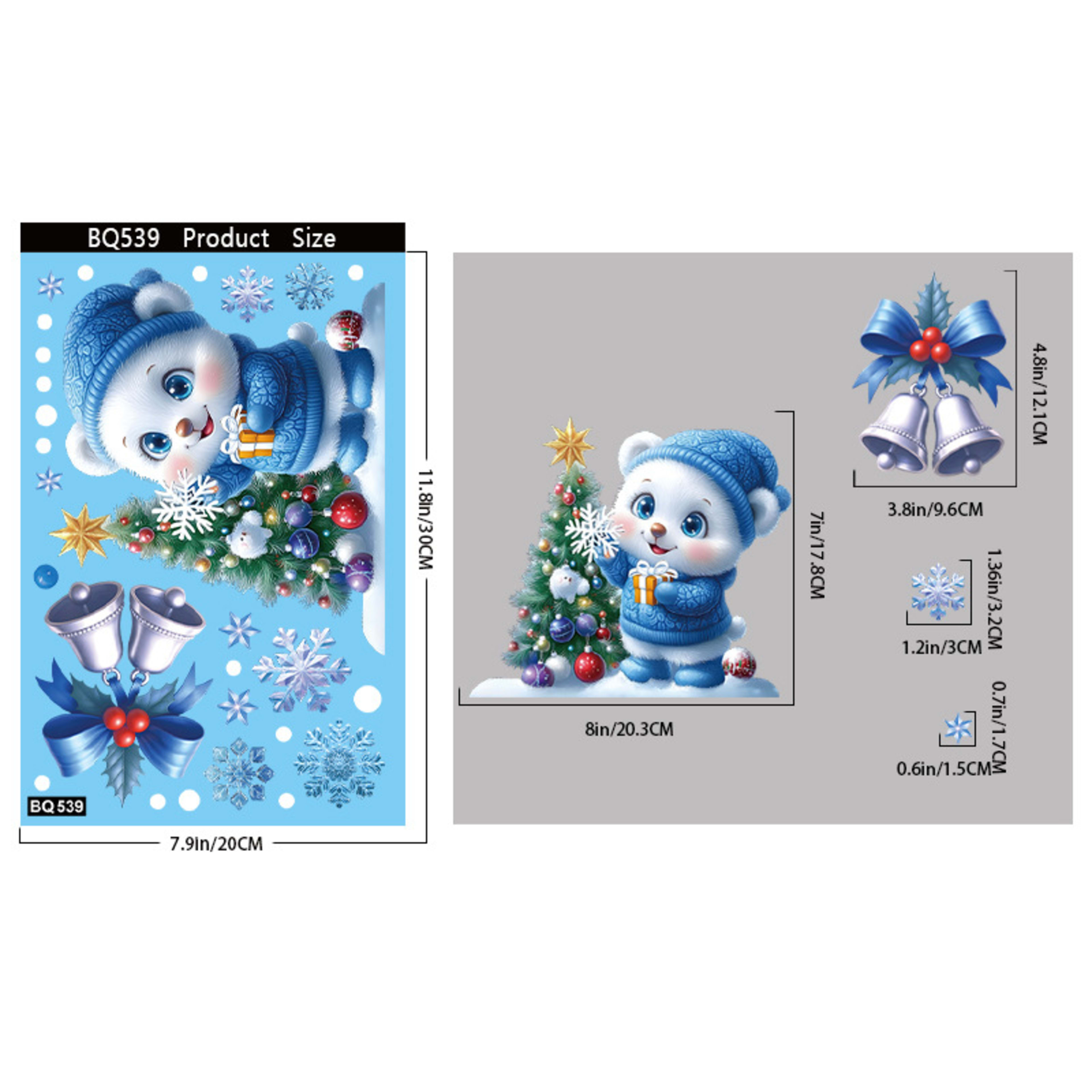 Christmas Party Decorative Creative Glass Sticker 16
