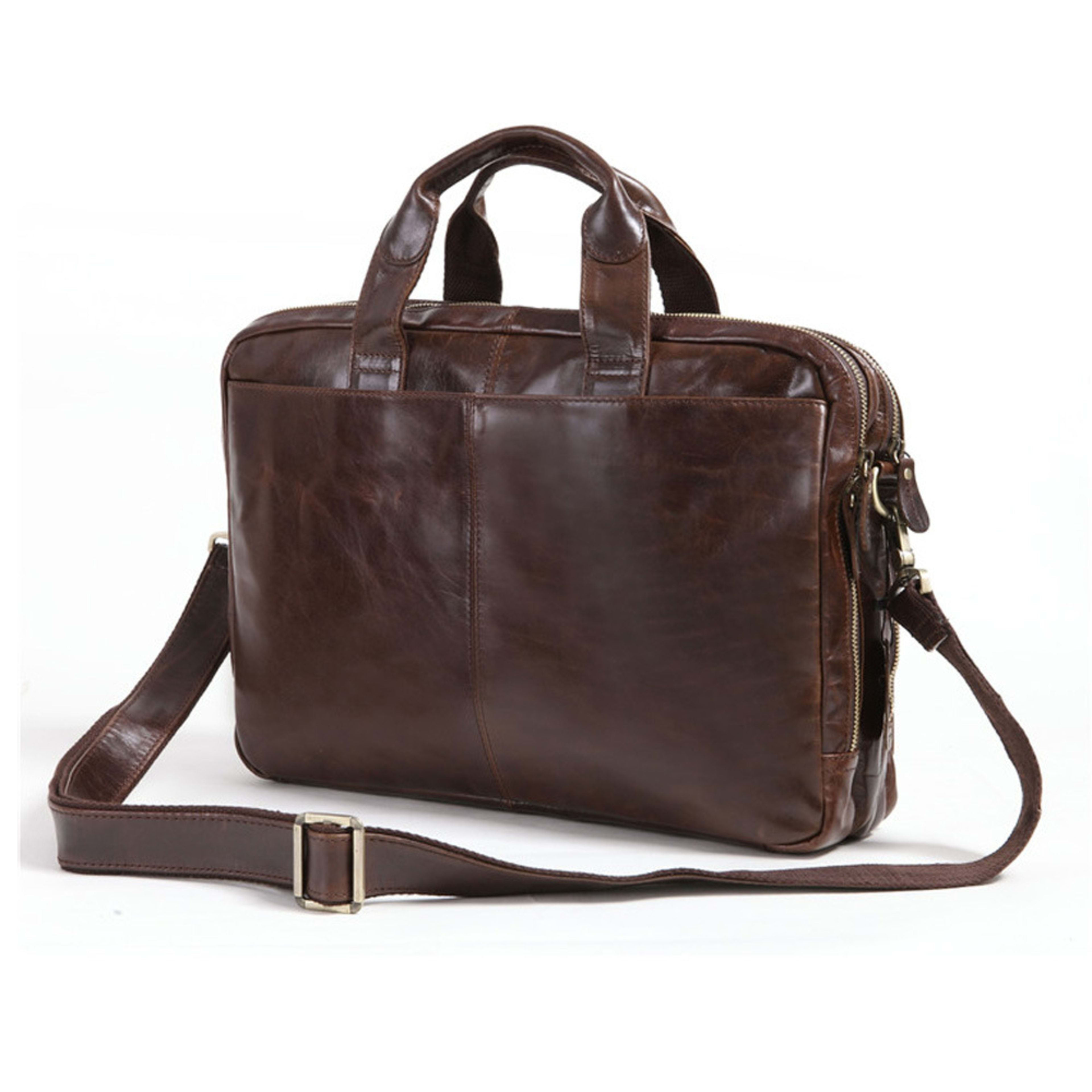 New Men's First Layer Cowhide Business Briefcase Computer 3
