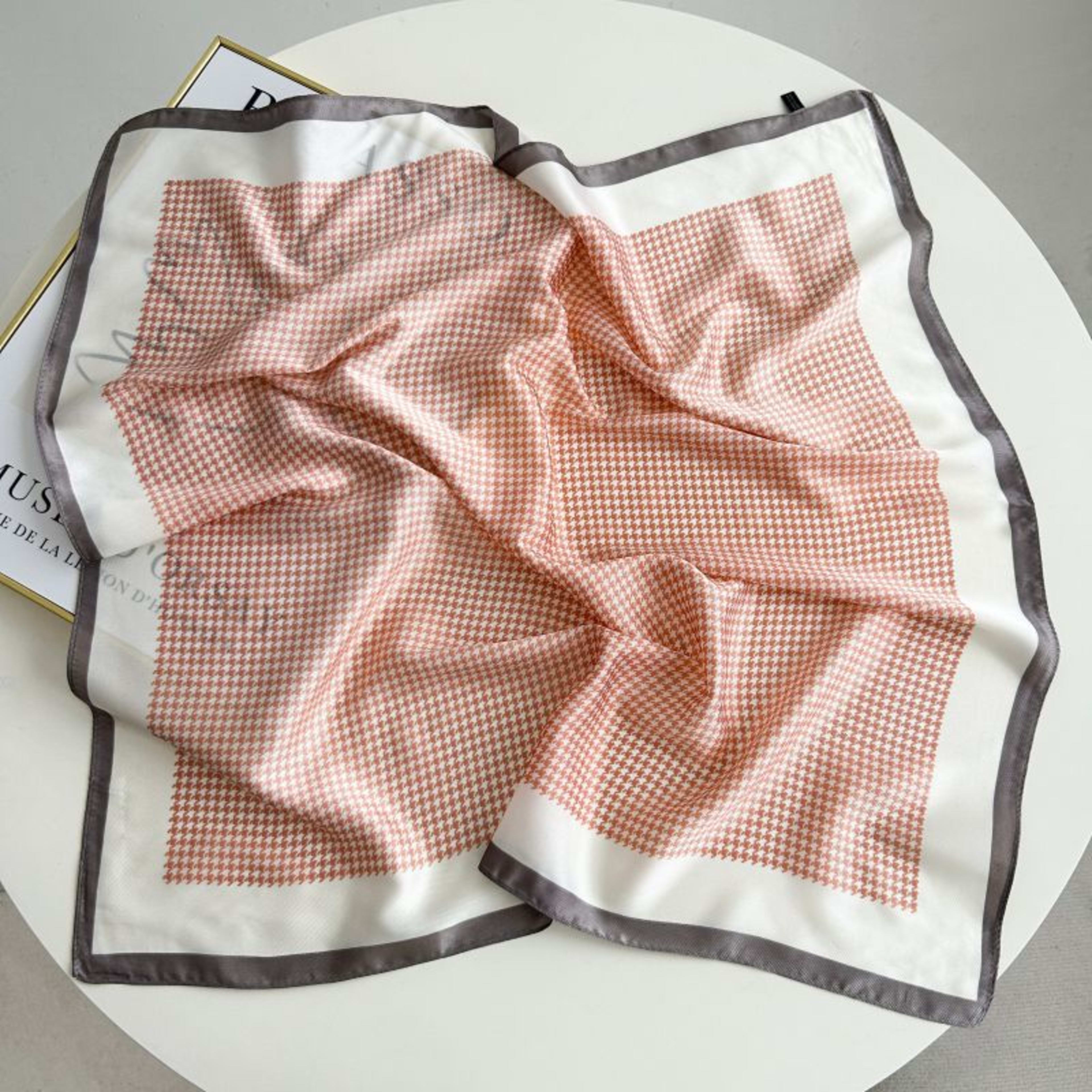 New High-end Twill Silk-look Square Scarf 28