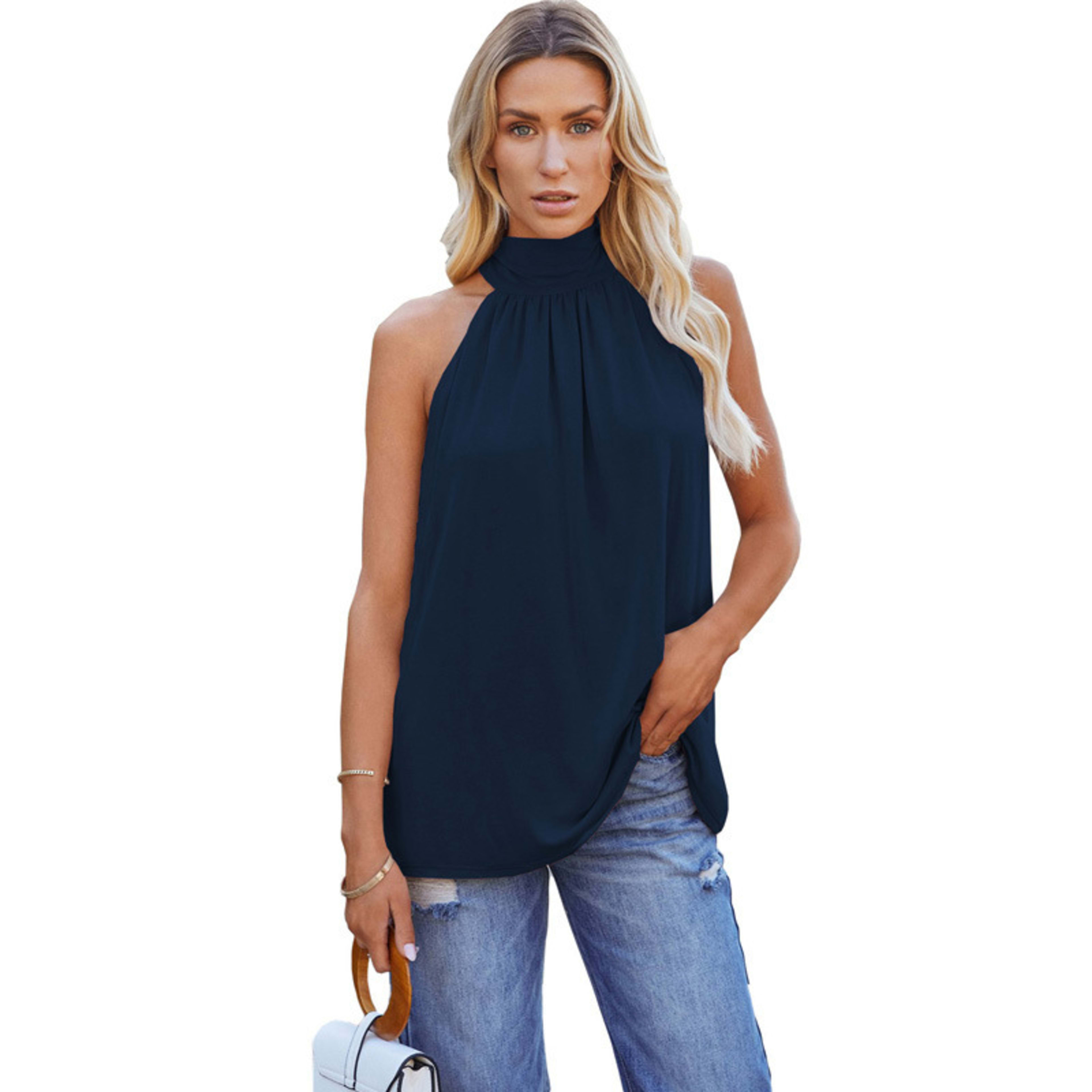 Sleeveless Lace-Up Vest 2