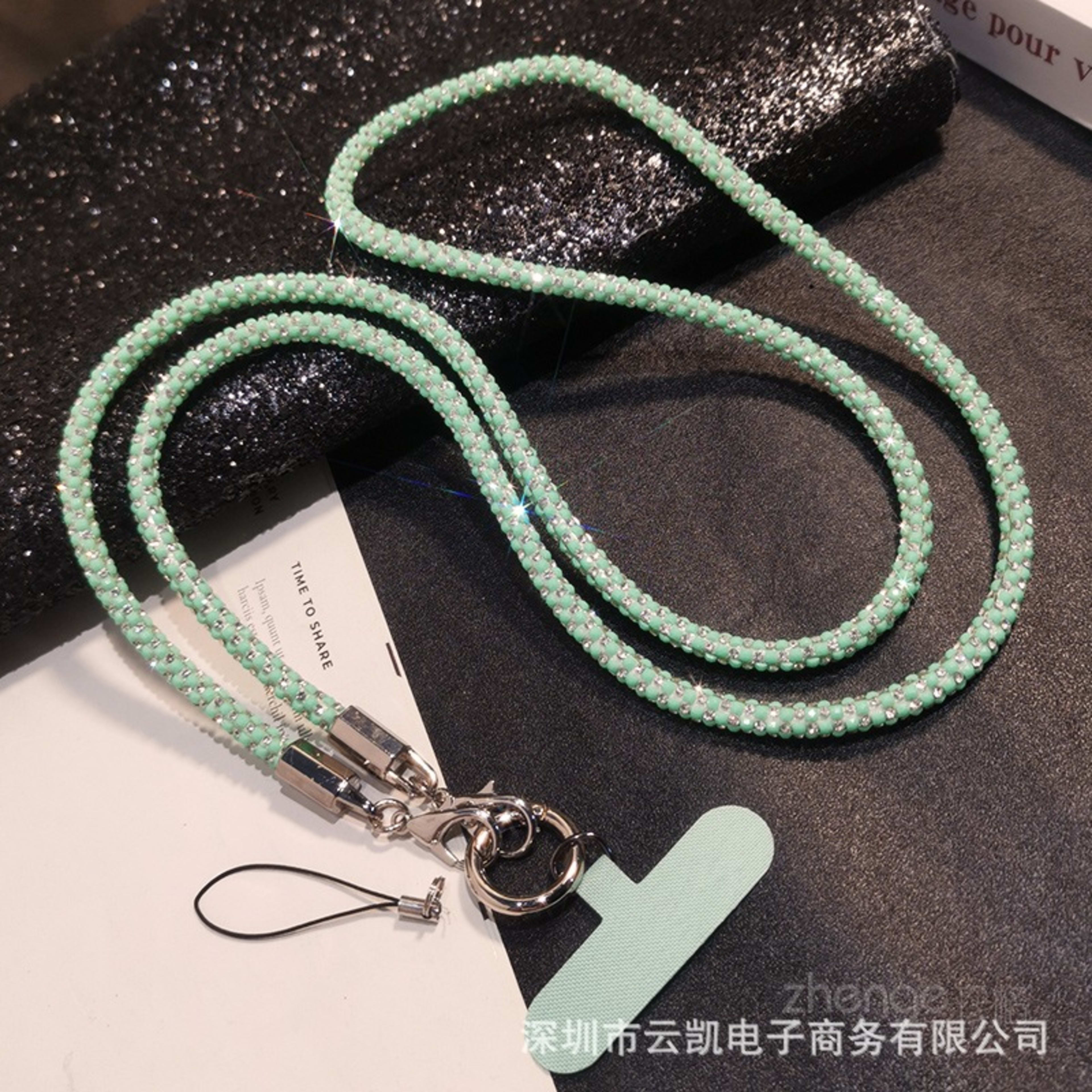 Rhinestone Mobile Phone Lanyard Crossbody Long 5