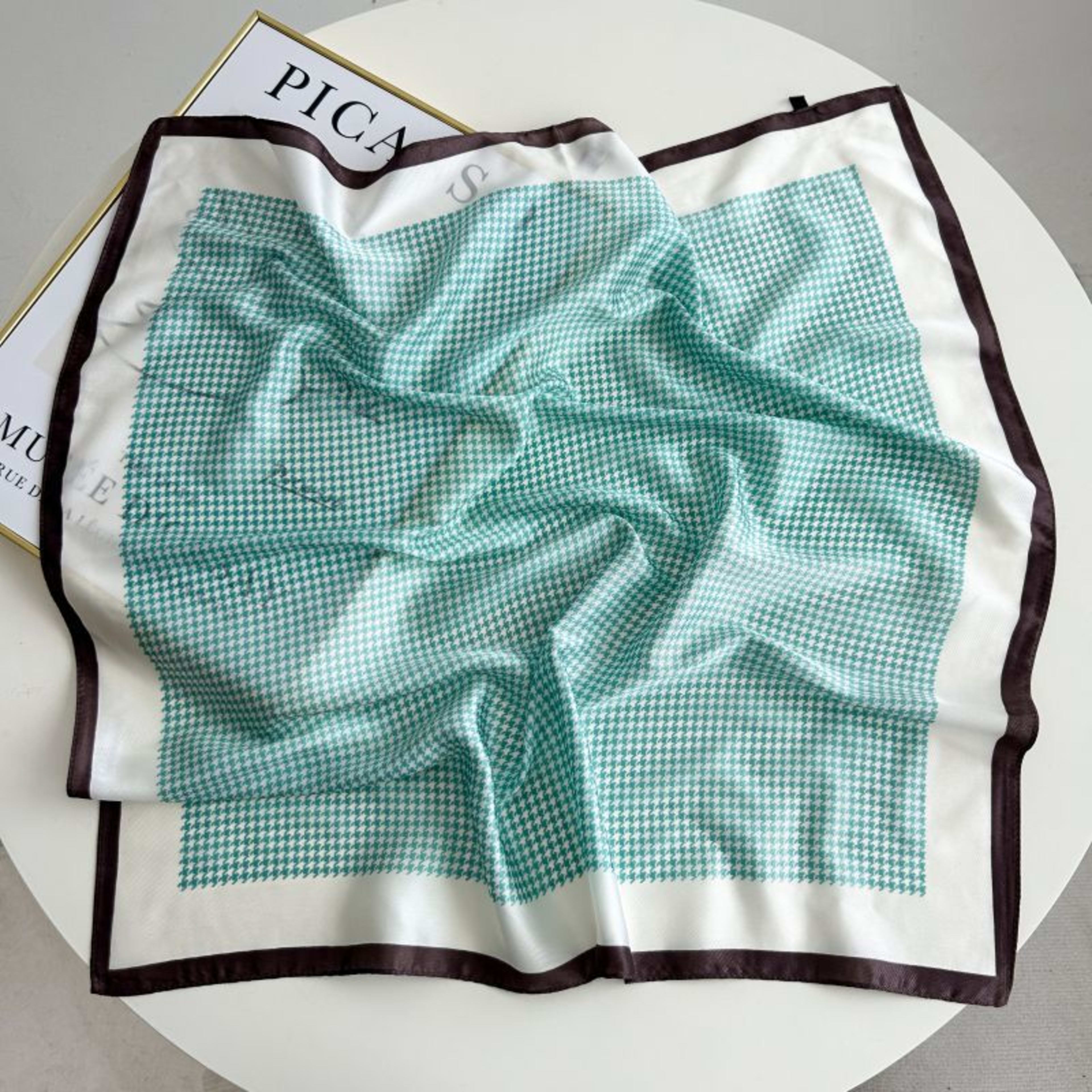 New High-end Twill Silk-look Square Scarf 59