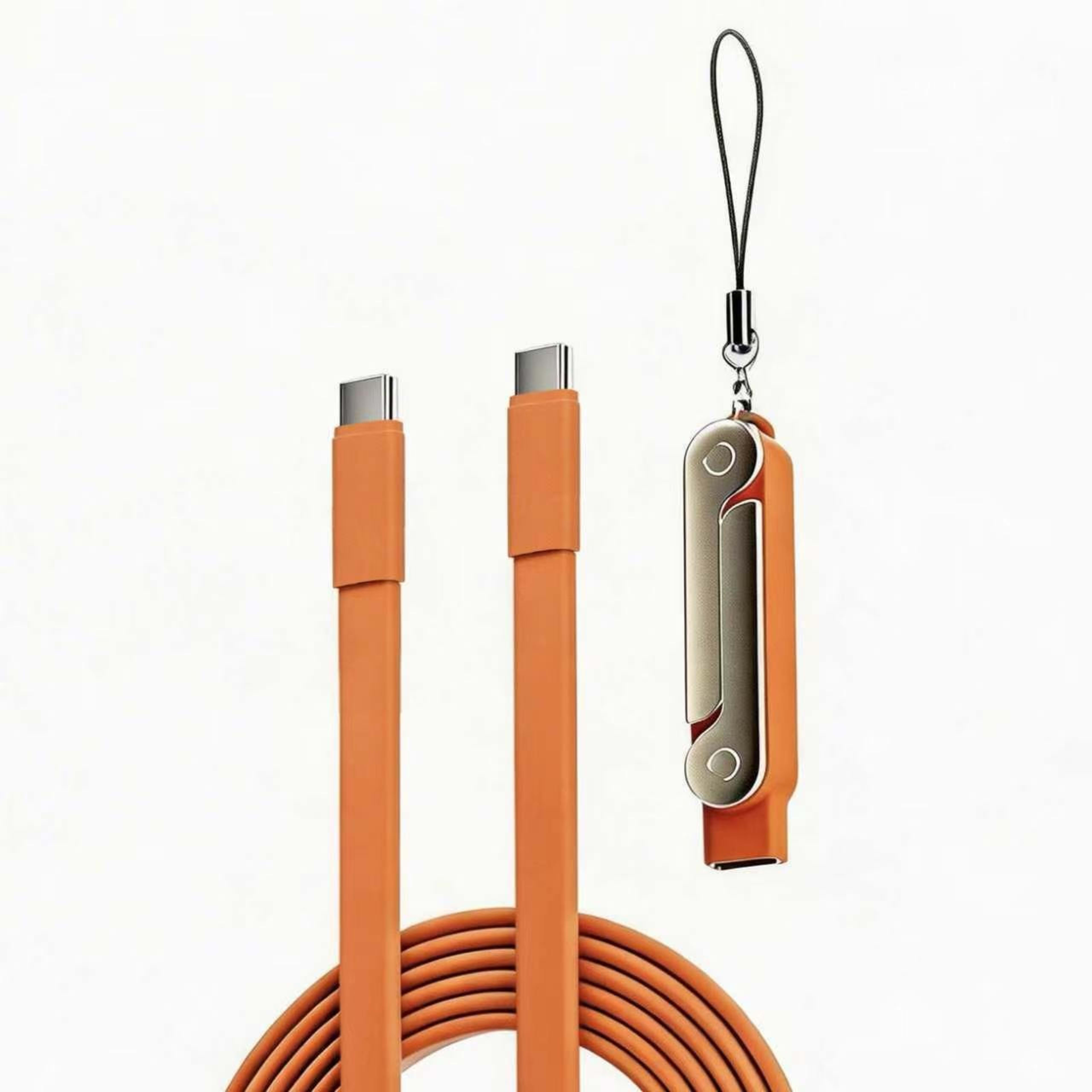 Silicone Dual Type-C Super-Fast Charging Stand Cable 6