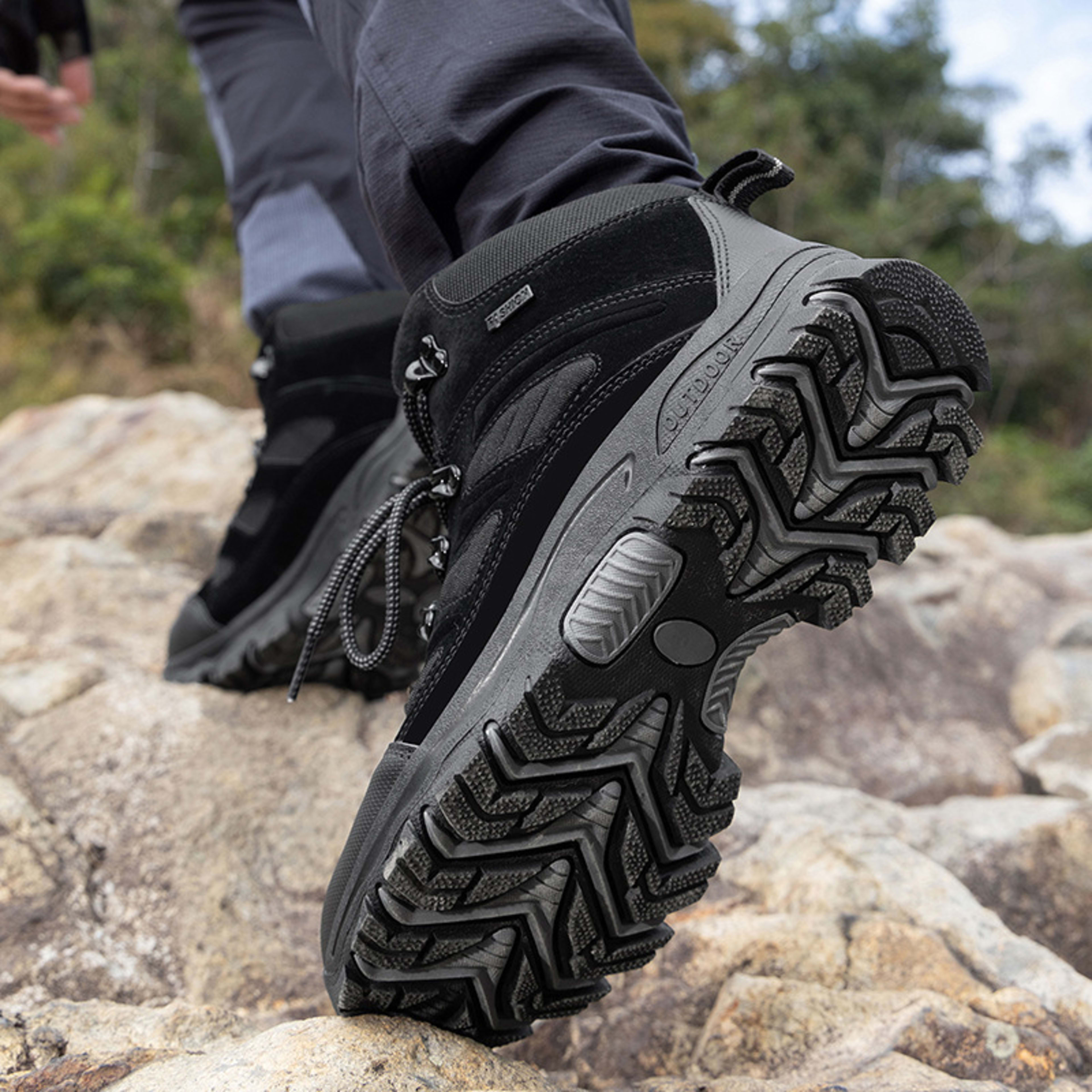 Couple's High-top Breathable Waterproof Non-slip Camping Leisure Mountaineering Shoes 6