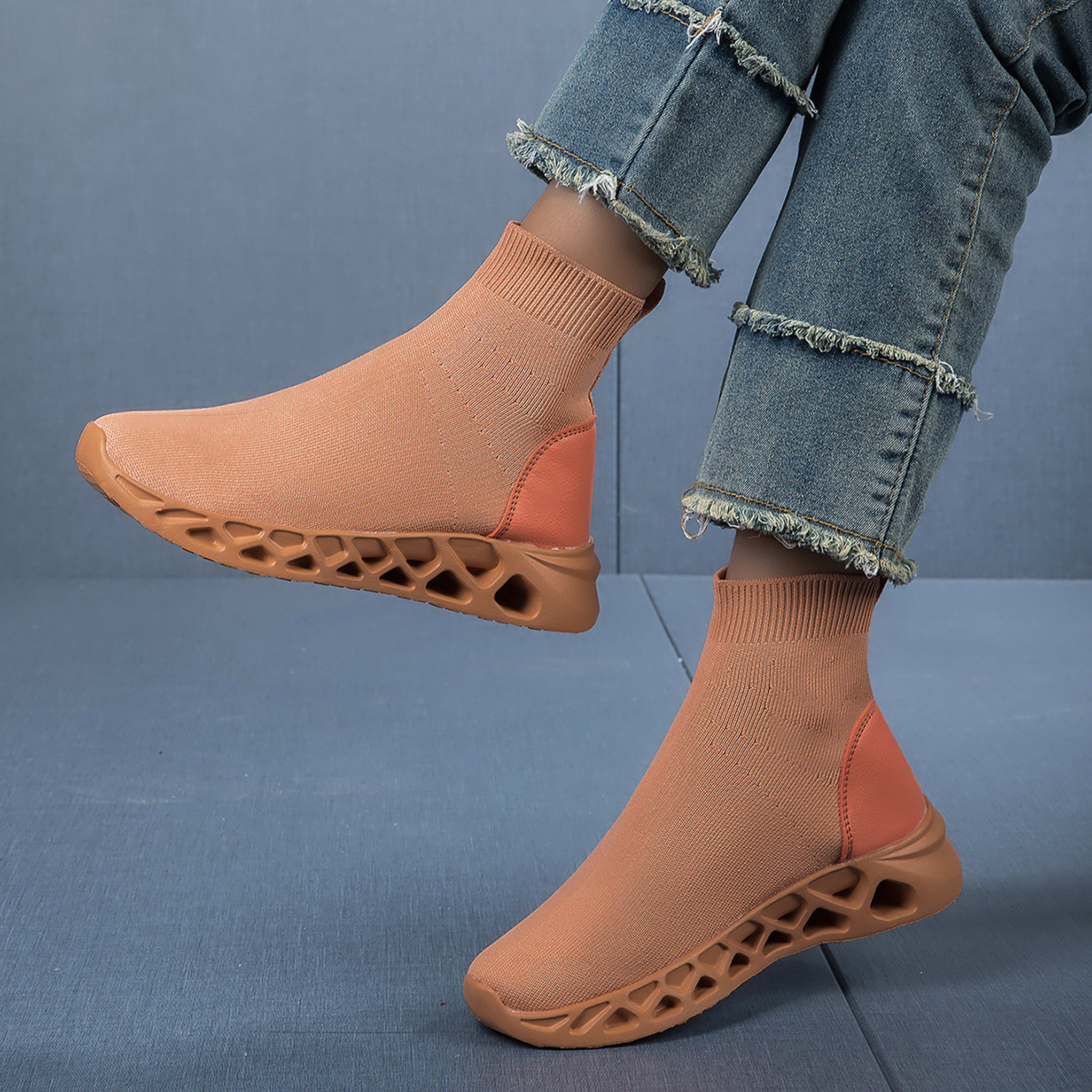 High-top Casual Stretch Socks Ankle Sock Boots Breathable Shoes 8