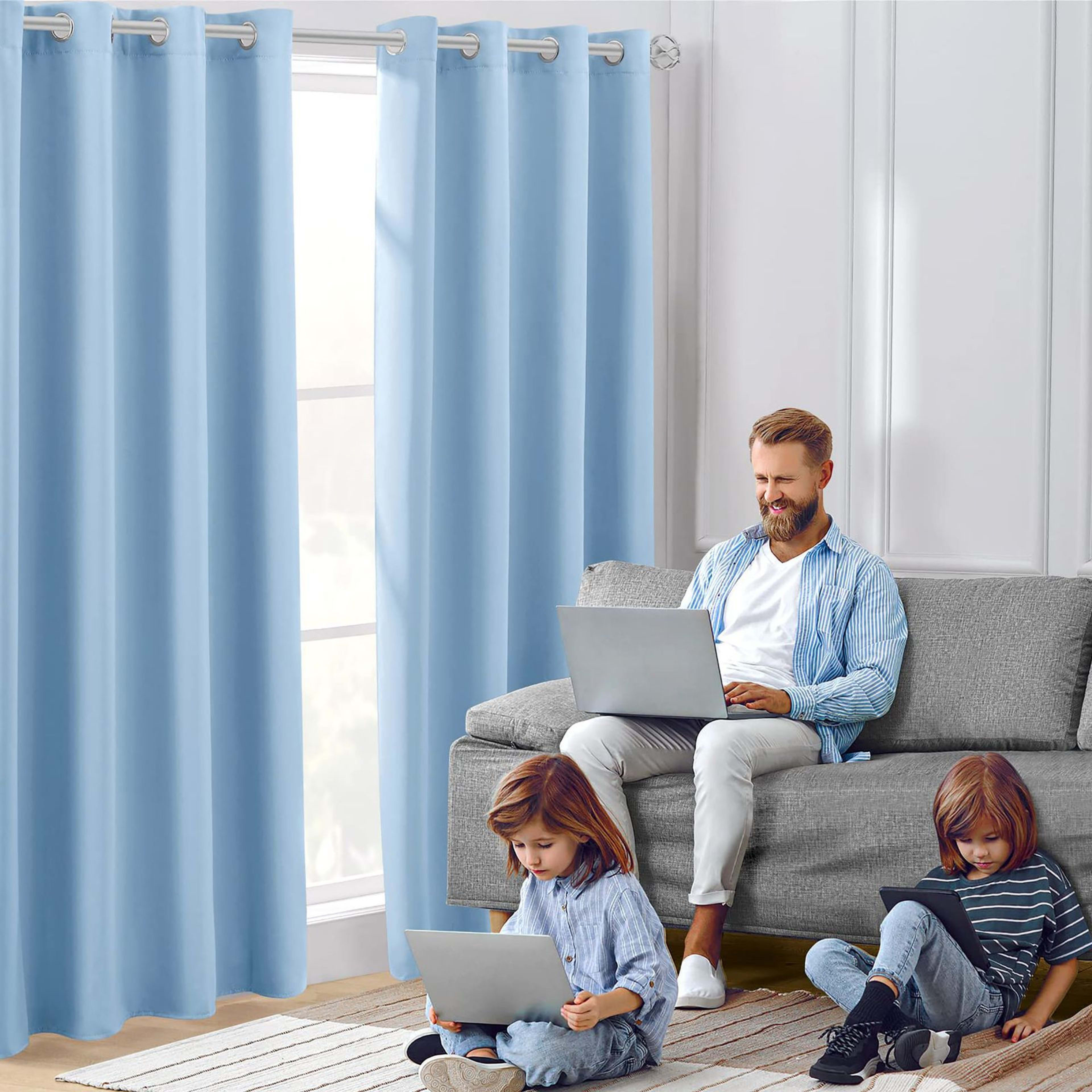 Amazon Cross-border Curtain Thickened Non-glossy Fabric Curtain Sun-blocking Heat-insulating Shade Wholesale Modern Mini 7