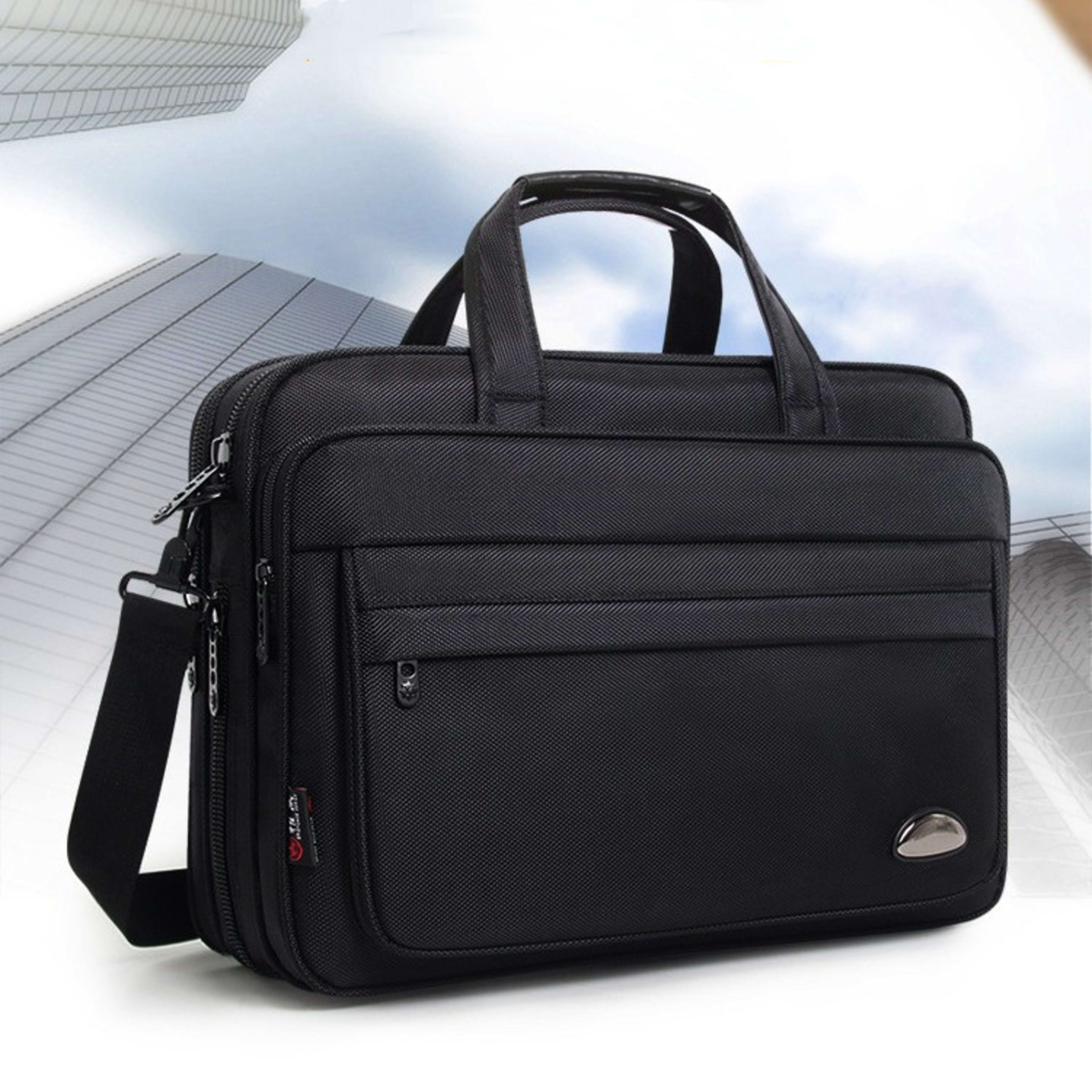 Men's Waterproof Oxford Large Capacity Briefcase 11