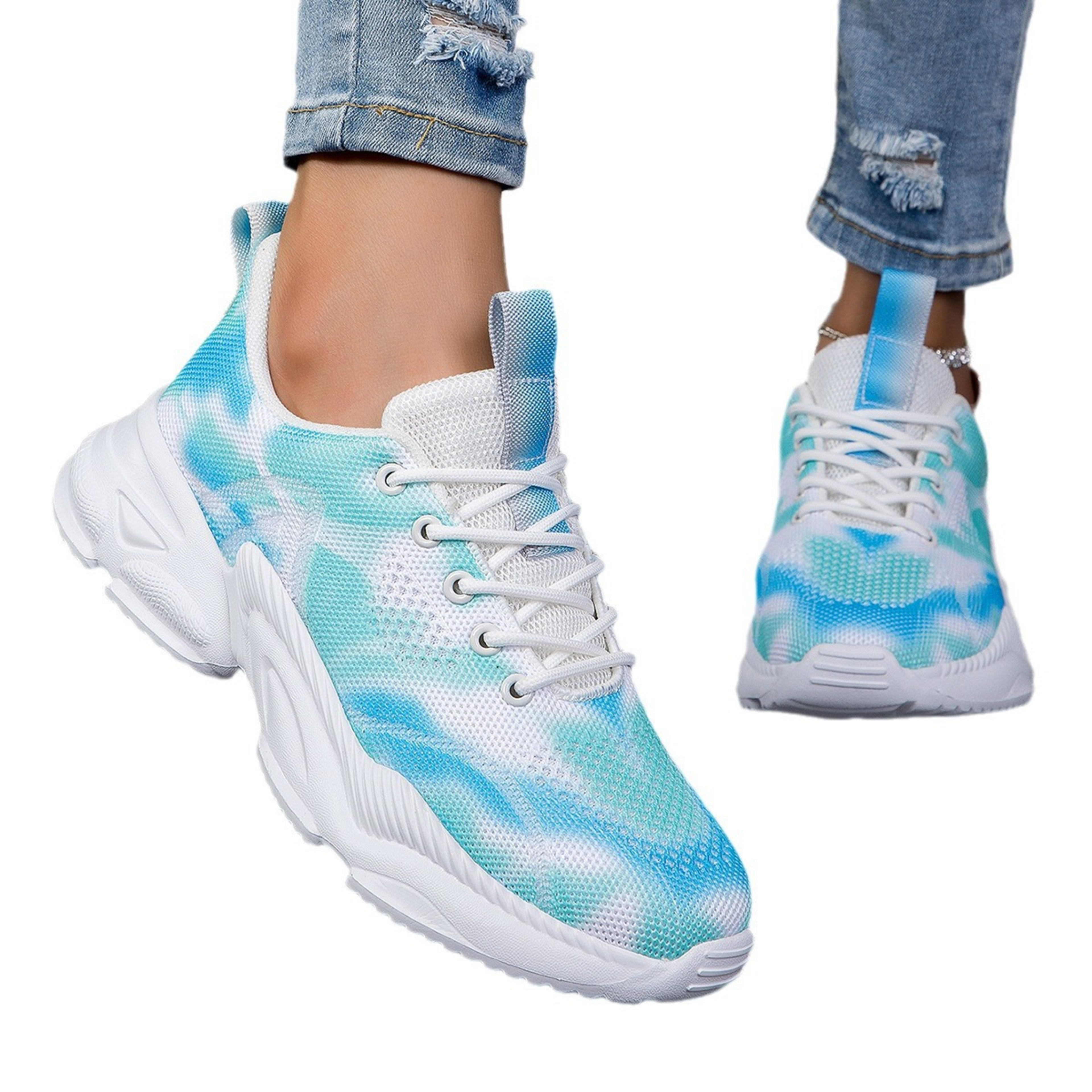 Casual Flower Sneakers Flat Large Size Upturned Lace-up 7