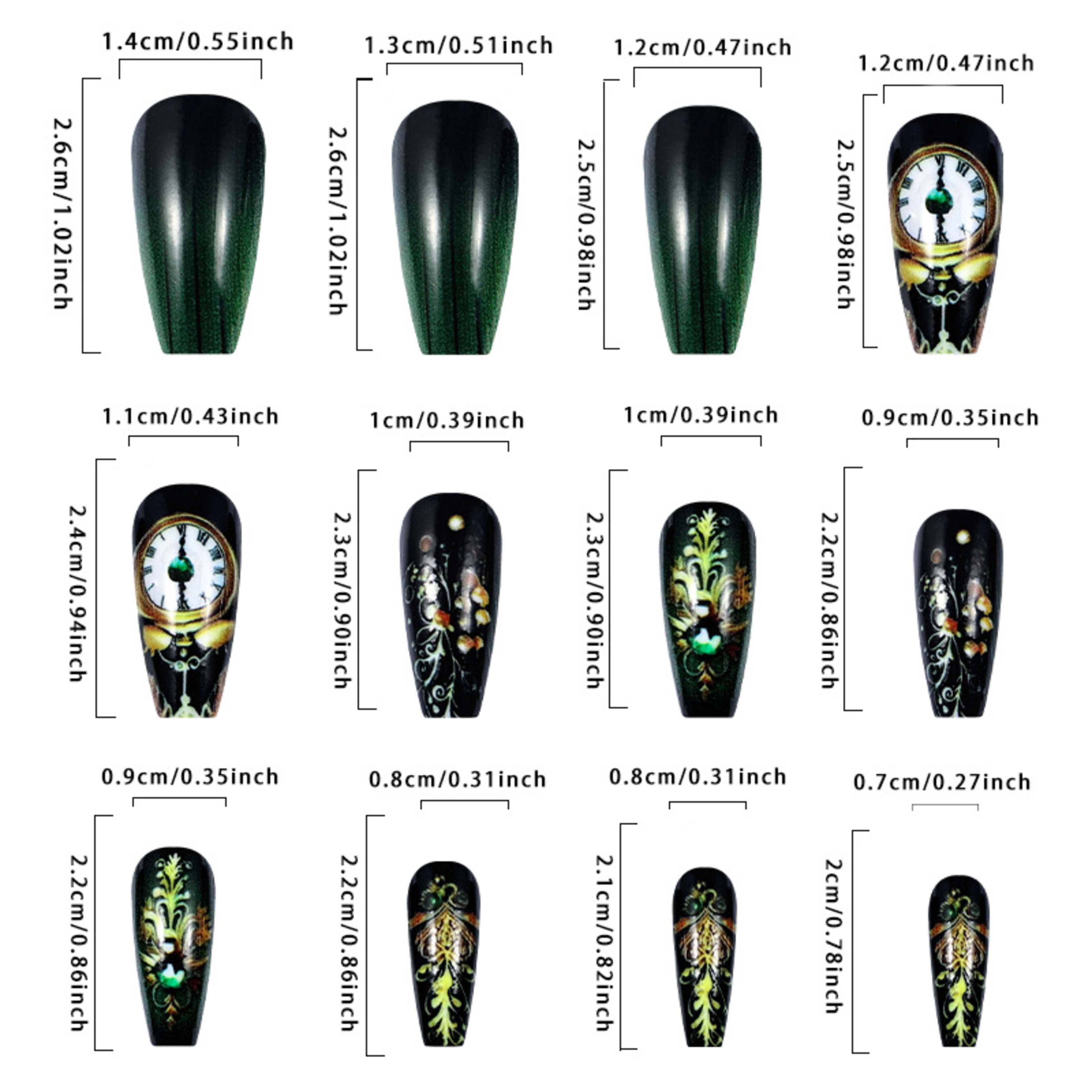 Retro Ins Style Removable Fake Nail Tip 3