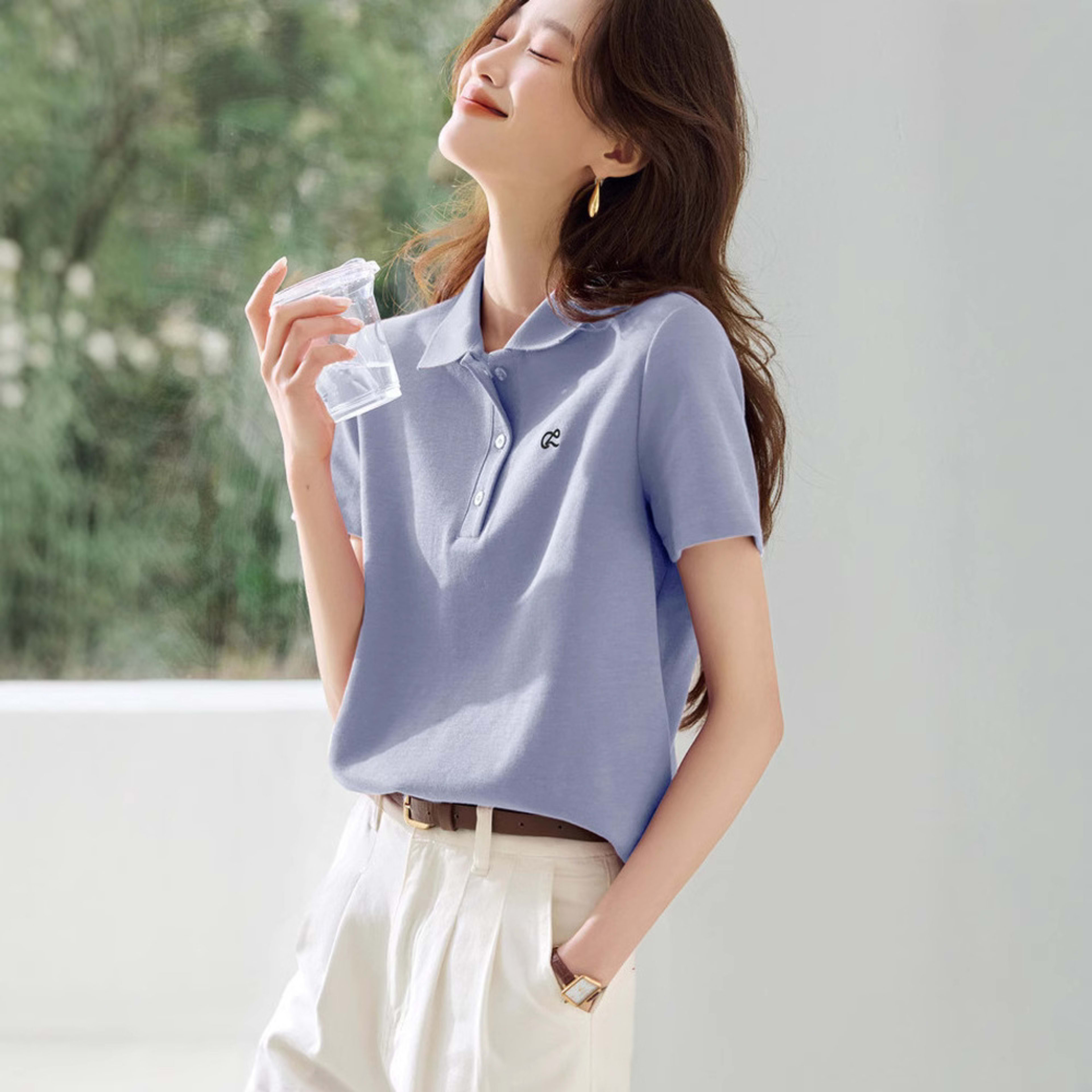 Turn-Down Collar Polo Shirt 3