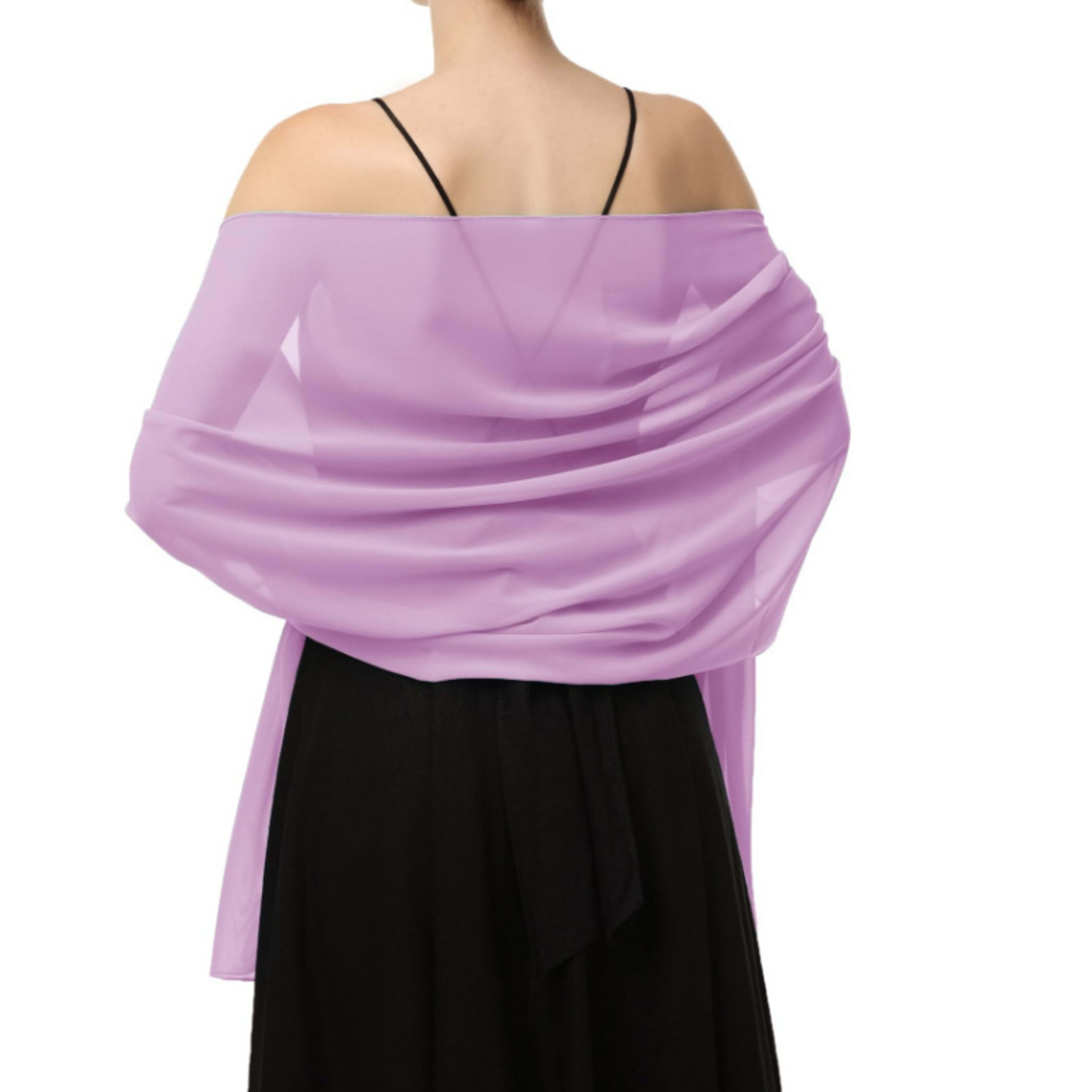 Chiffon Scarf - Lightweight Evening Gown Accessory Wedding Shawl for Women 14