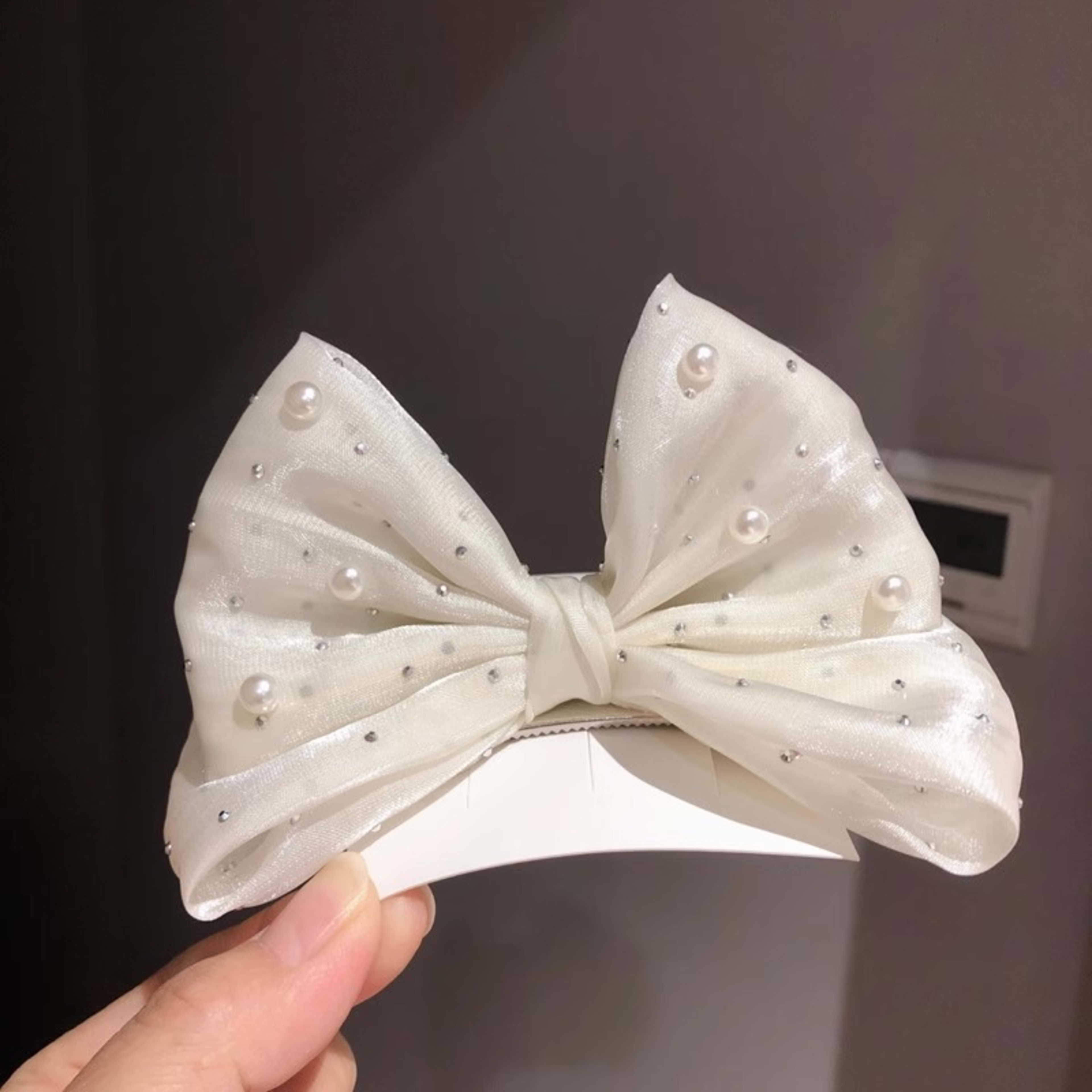 SpringSummer Kids Hair Clip With Three-Dimensional Pearl Big Bow 6