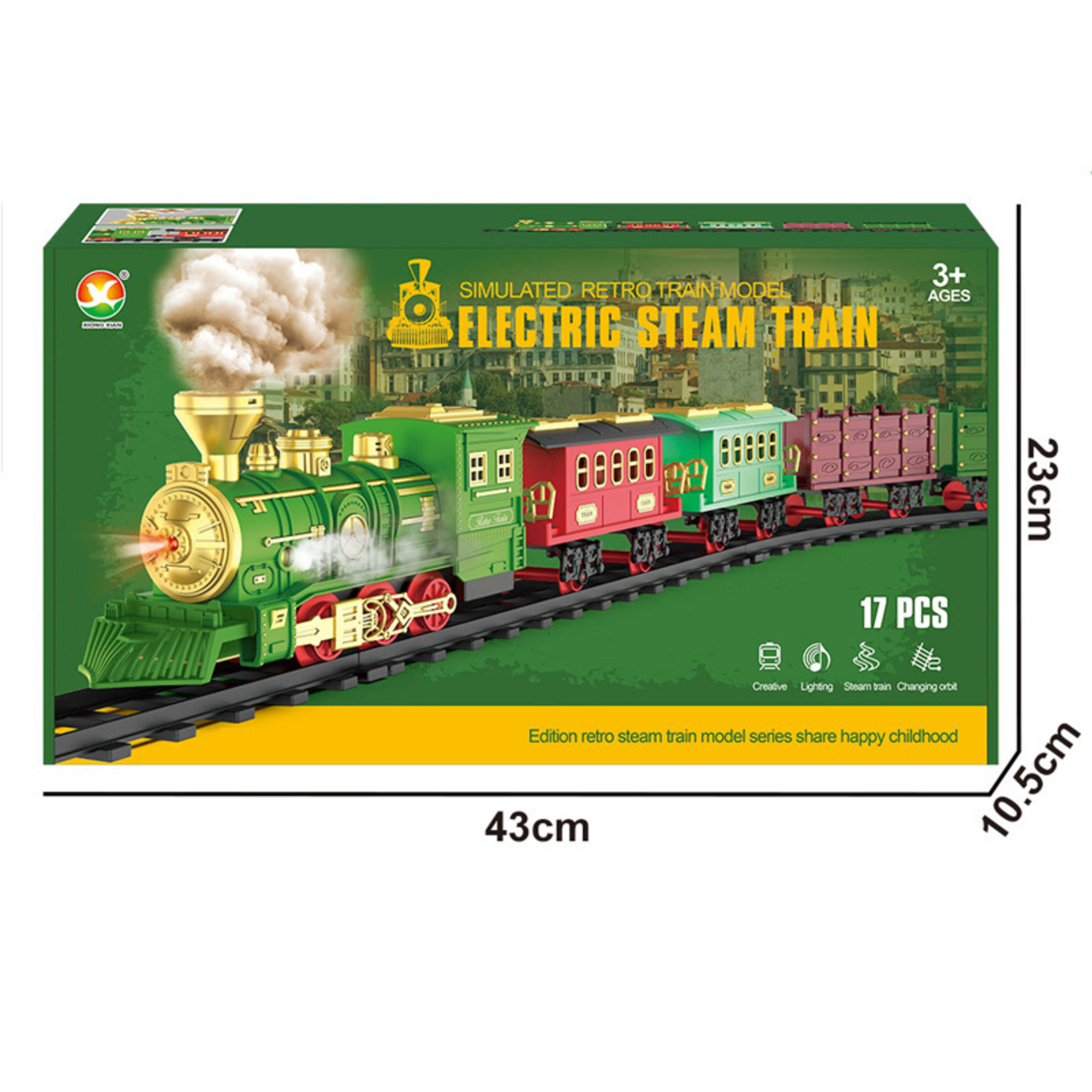 Classical Train Track Electric Lamplight Music Track Train Toy Suit 4