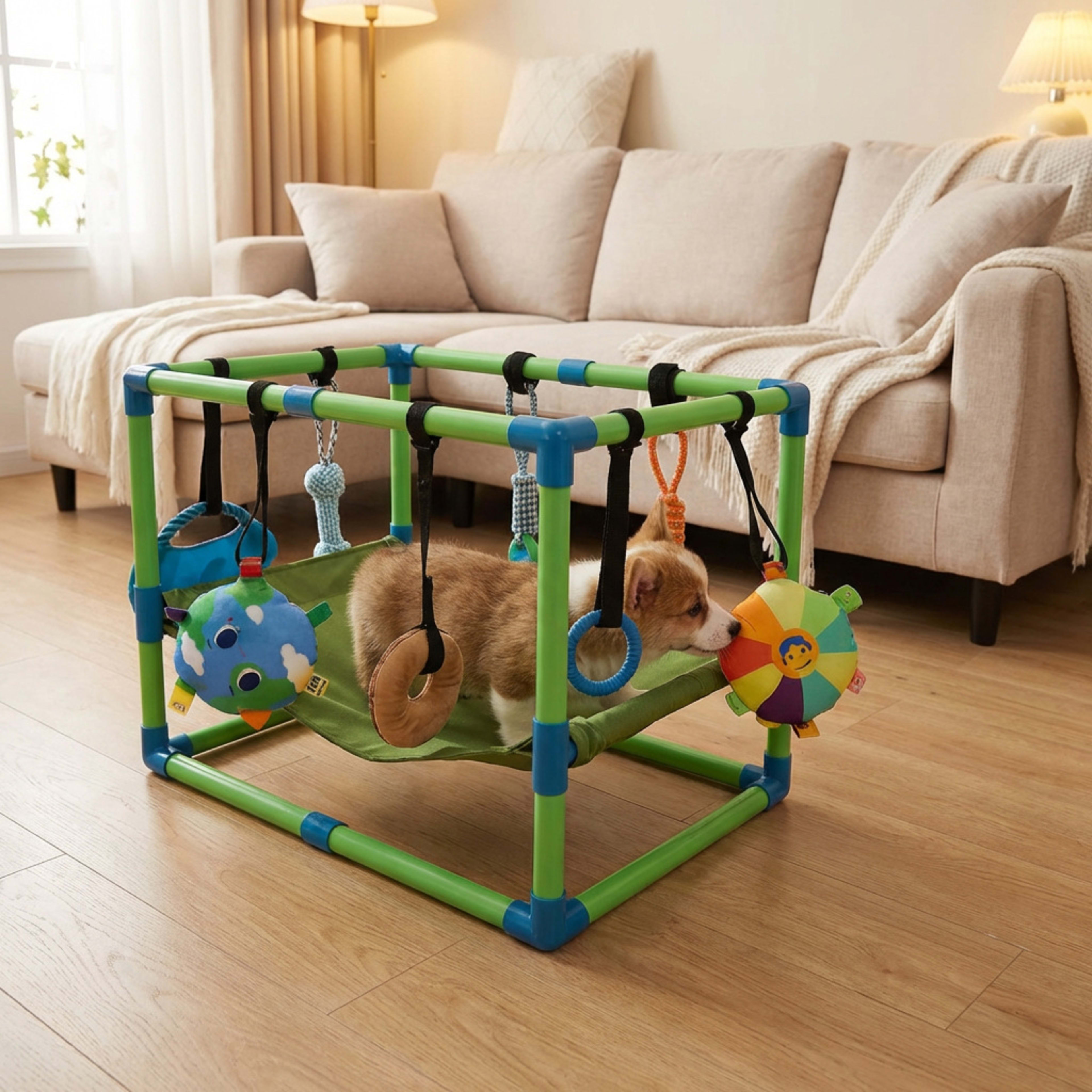 PVC Pipe Pet Dog Toy GymPVC Pipe Assembly Frame With Optional Add-on 3