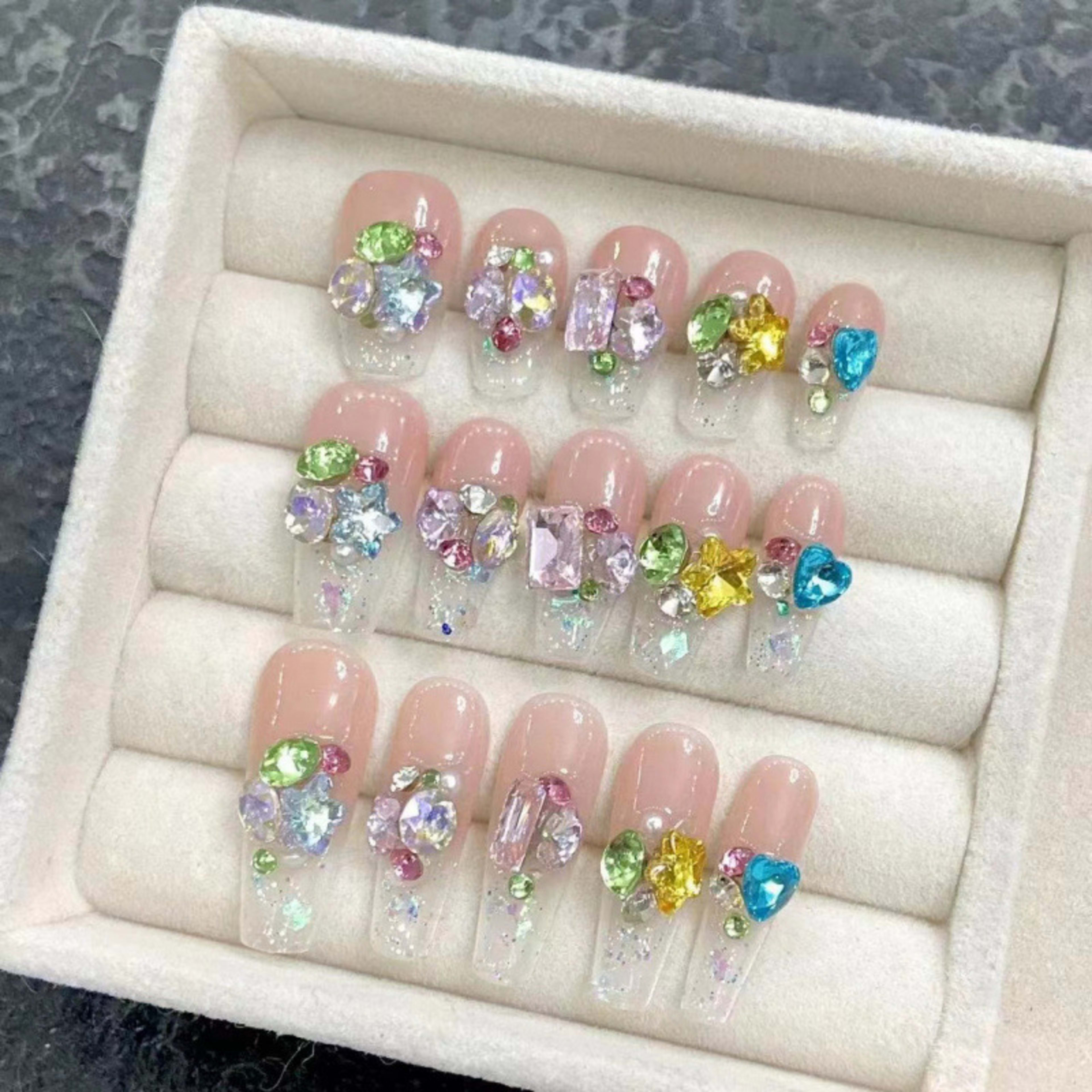Nail Art Spring Little Flowers Summer Vibe Wearable Fake Nails 13