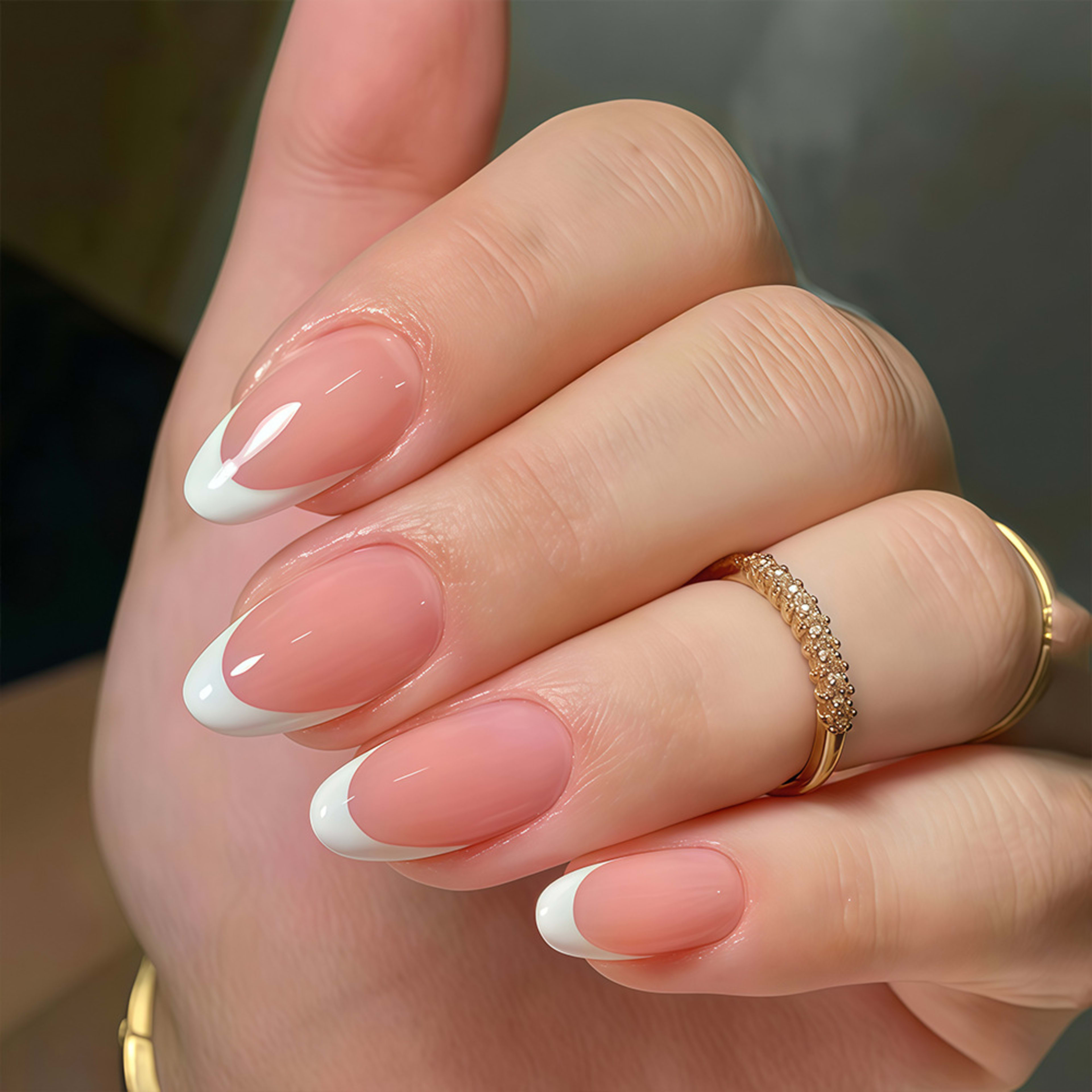Minimalist White French-style Press-on Nails