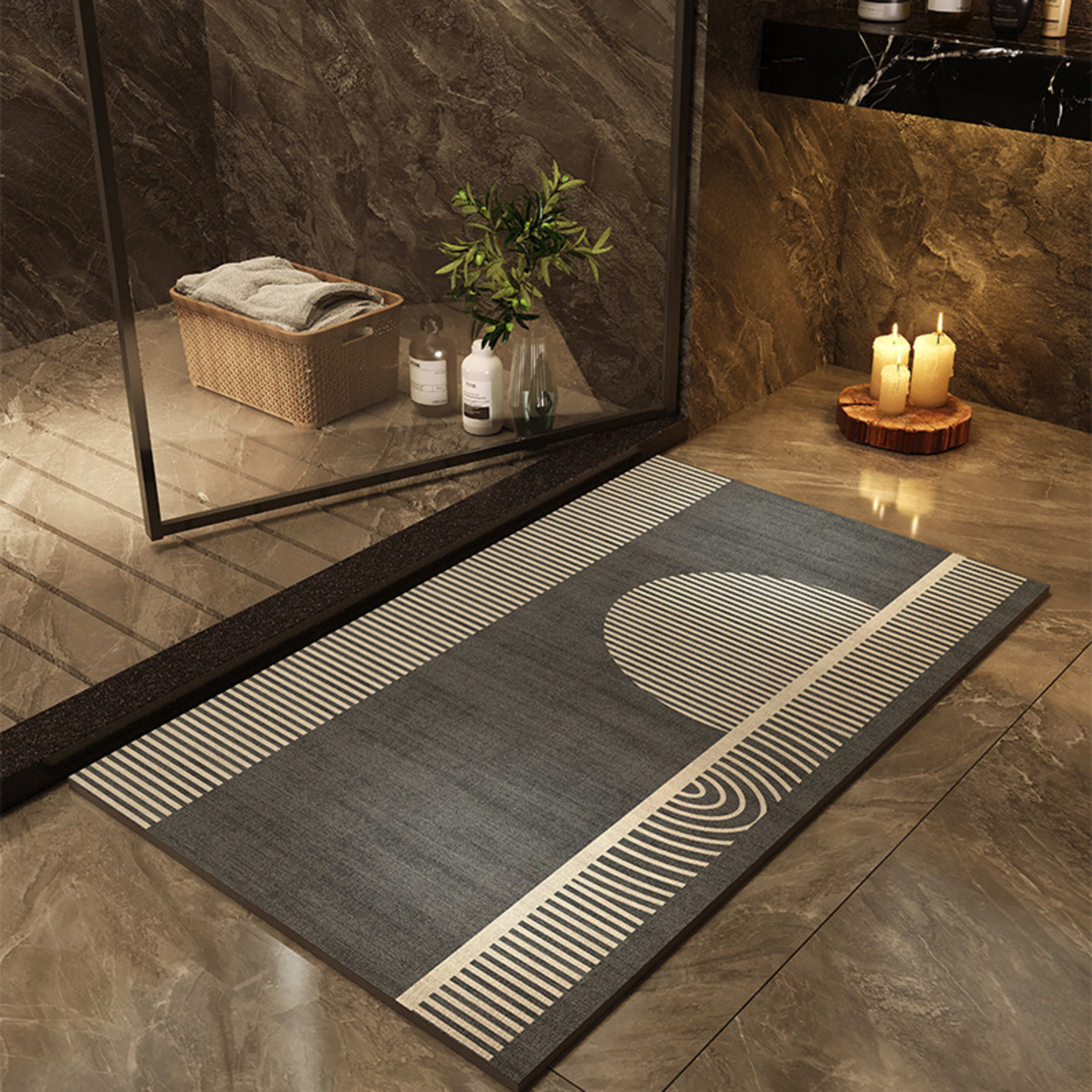 Printed Quick-drying Water-absorbent Bathroom Floor Mat 5