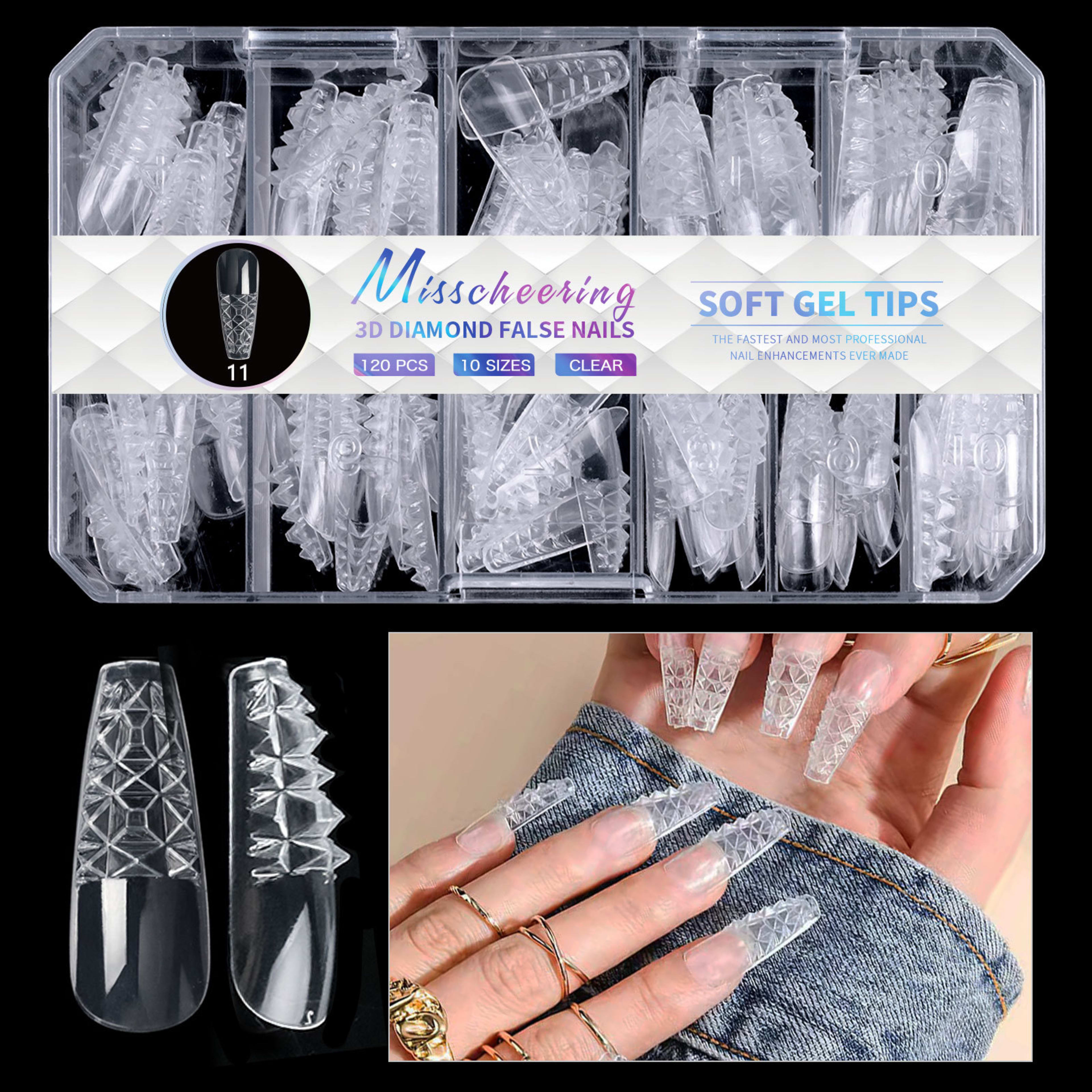 3D Diamond Wear Long Shaping Nail Tip 16