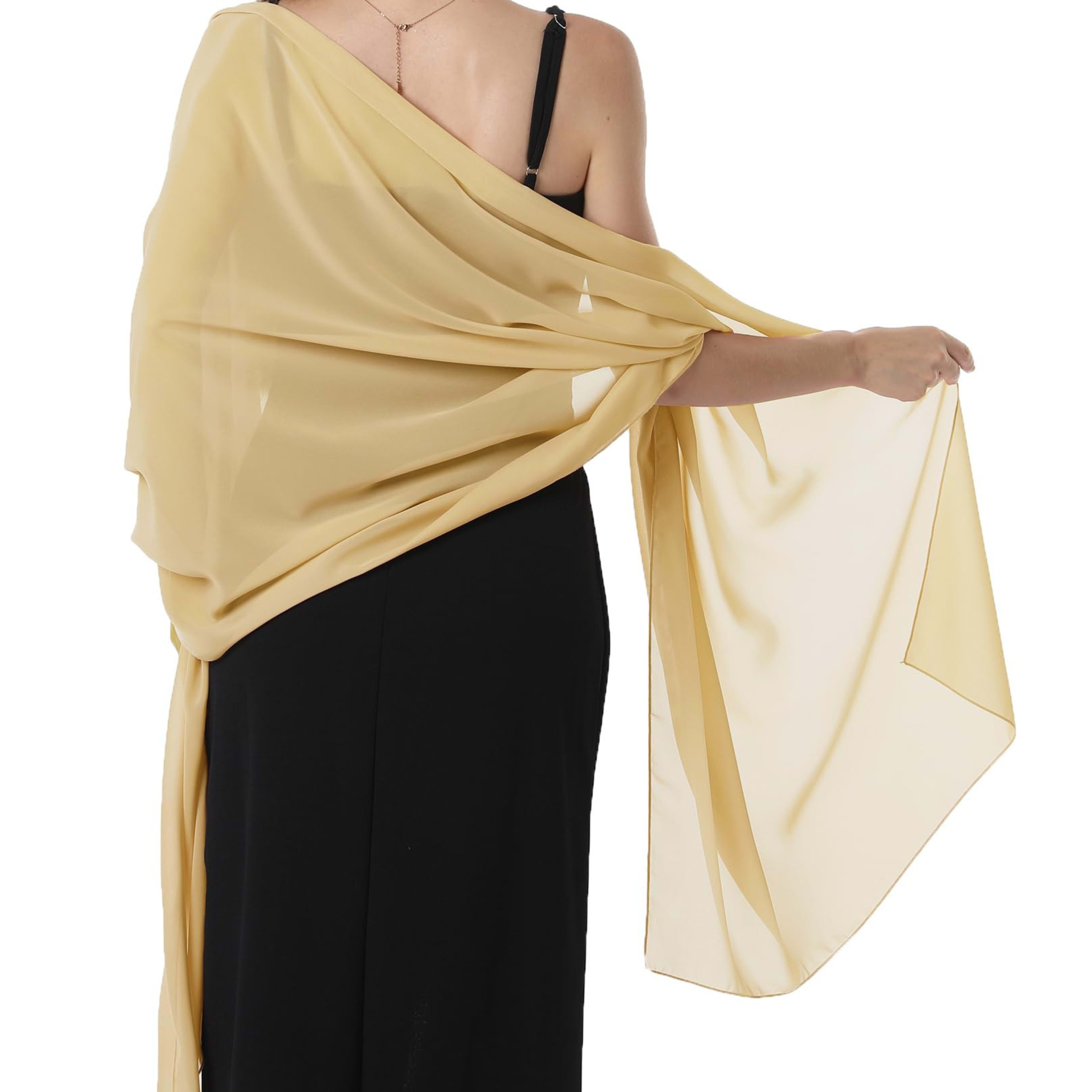 Chiffon Scarf - Lightweight Evening Gown Accessory Wedding Shawl for Women 1