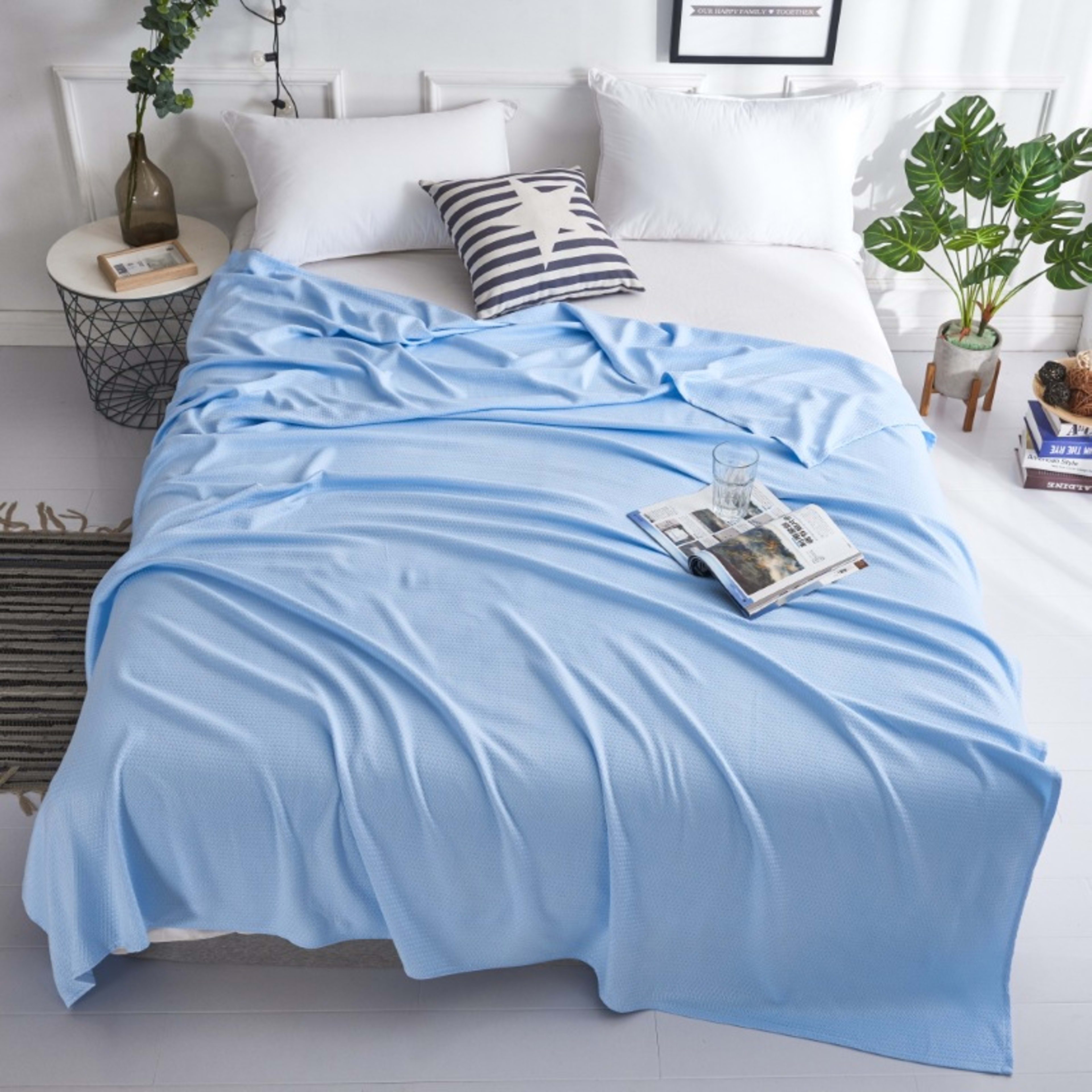 Summer Blanket Ice Silk Towel Quilt Sofa Throw Nap And Air-conditioning Blanket 12