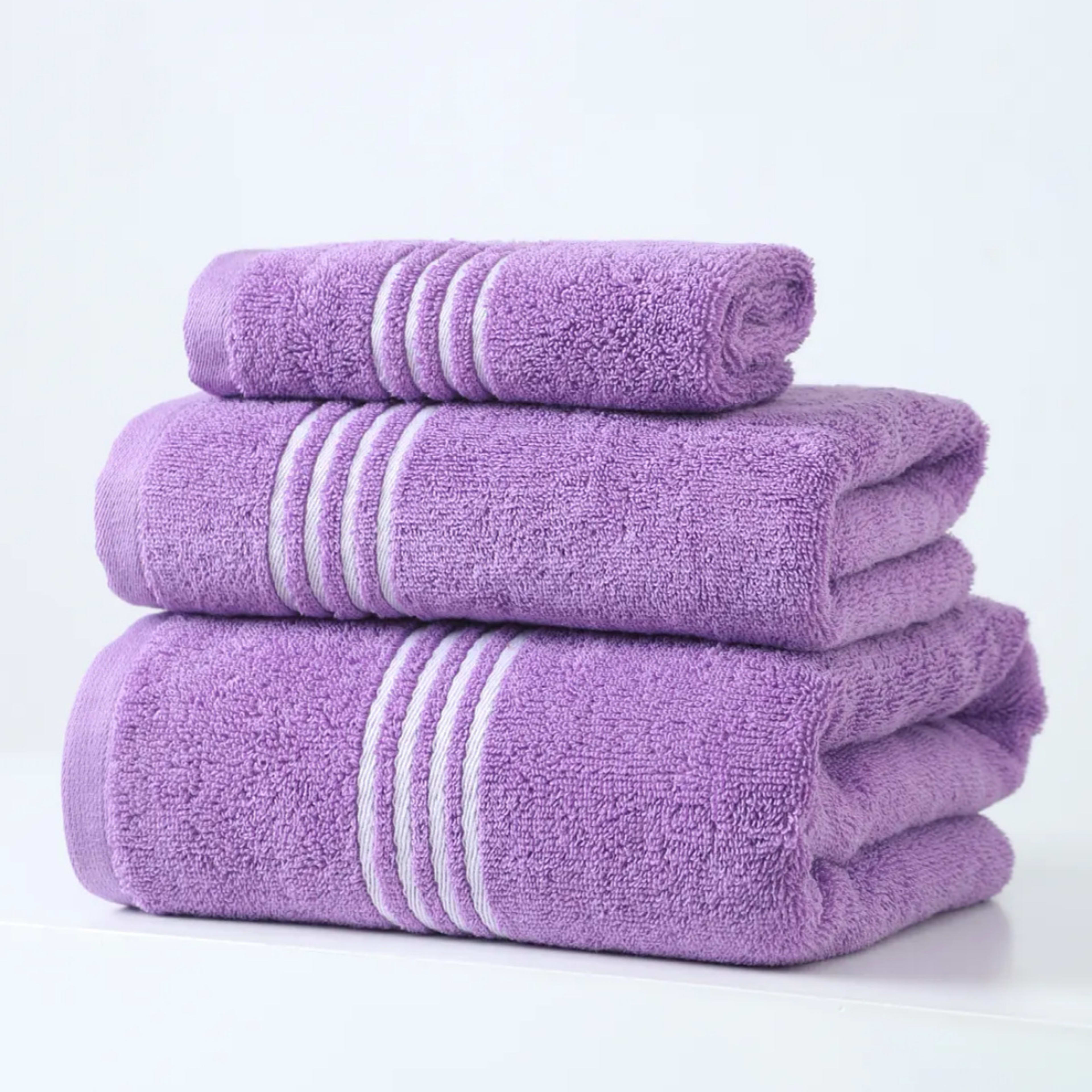 100 Cotton Large Quick Absorbent And Fast Drying Face Towel Set With Bath Towel 3