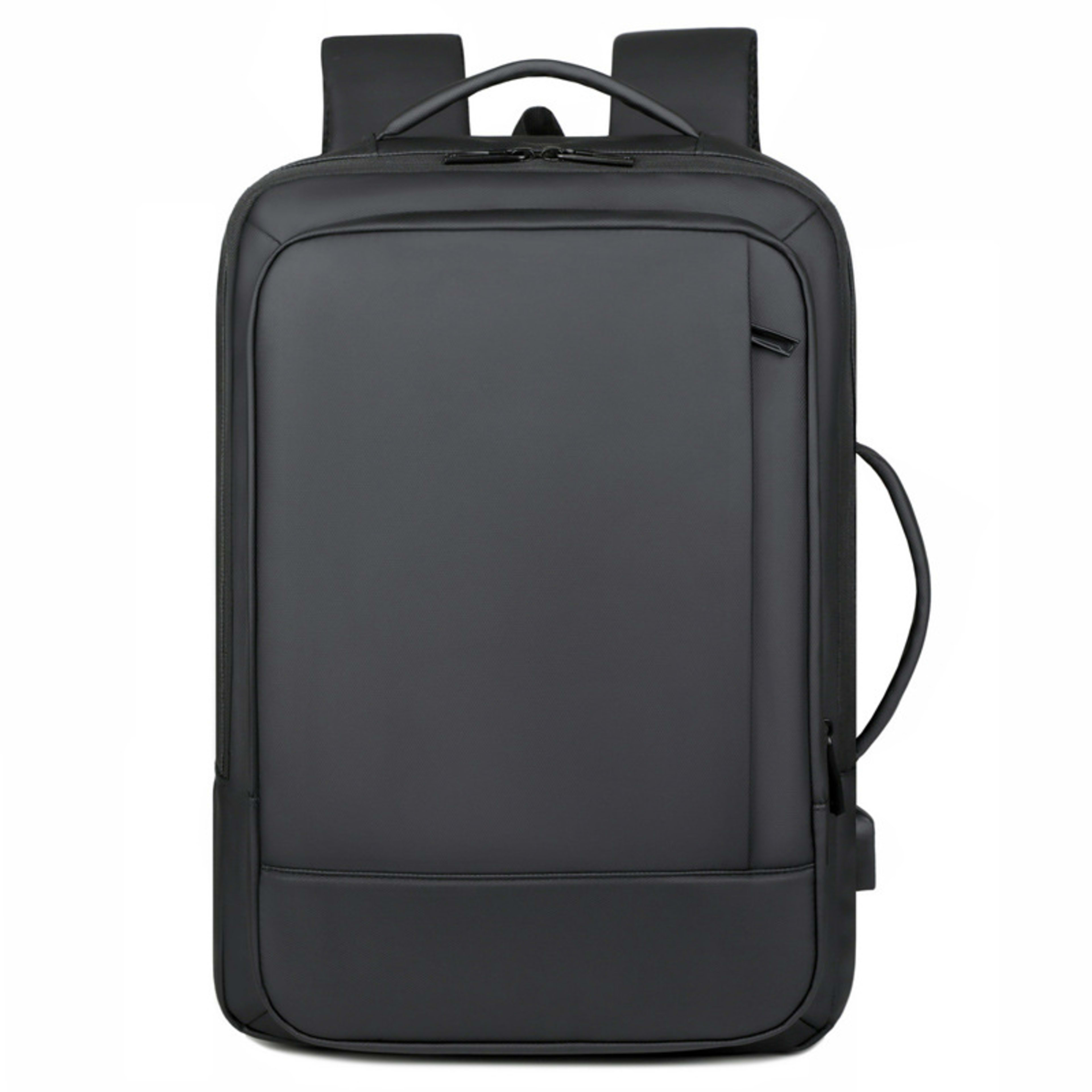 Large-Capacity Leather-Look Laptop Backpack 2